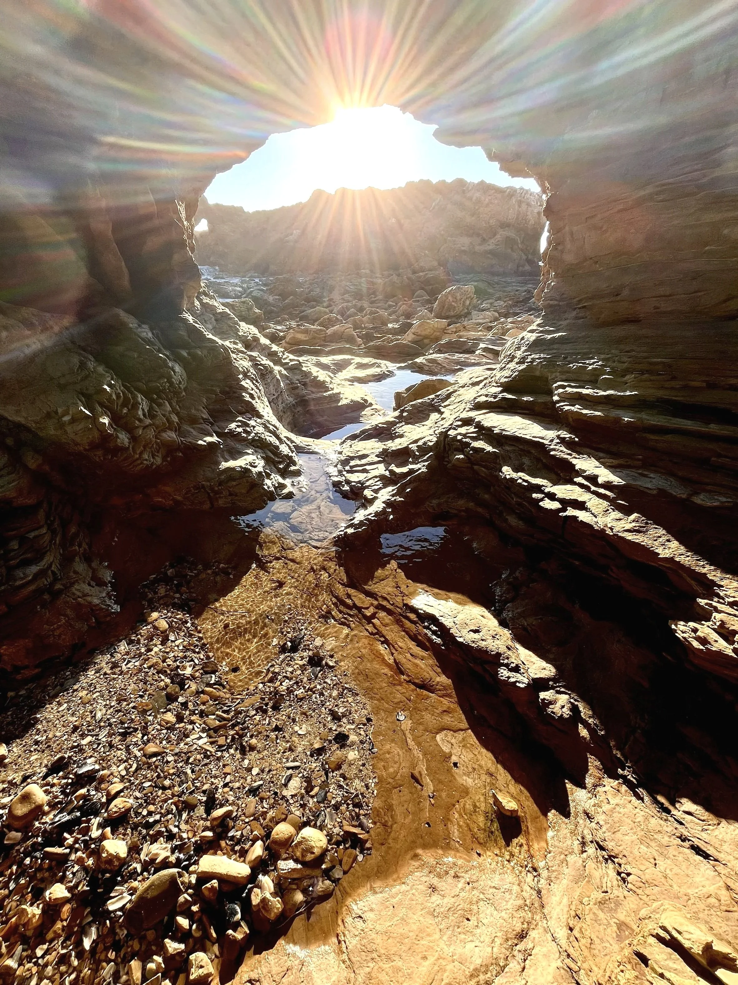 Shore Cave Sunset of Newport Beach, California