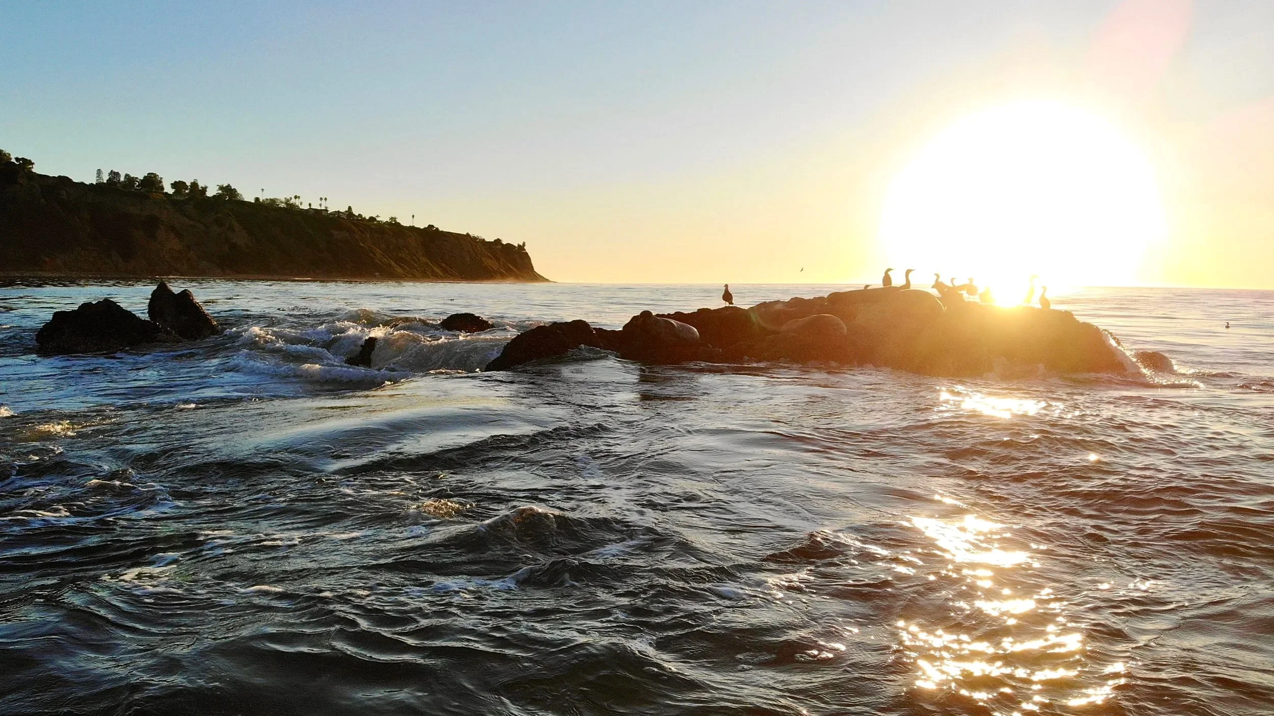 Palos Verdes, California. Flat Rock Sunset