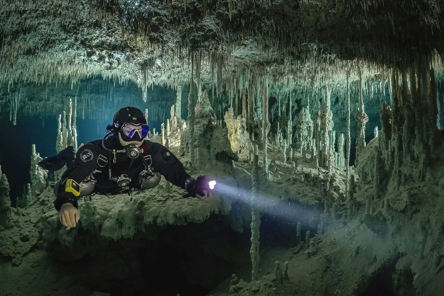 Scuba Diving Yucatan, Mexico caves by Natalie Gibb