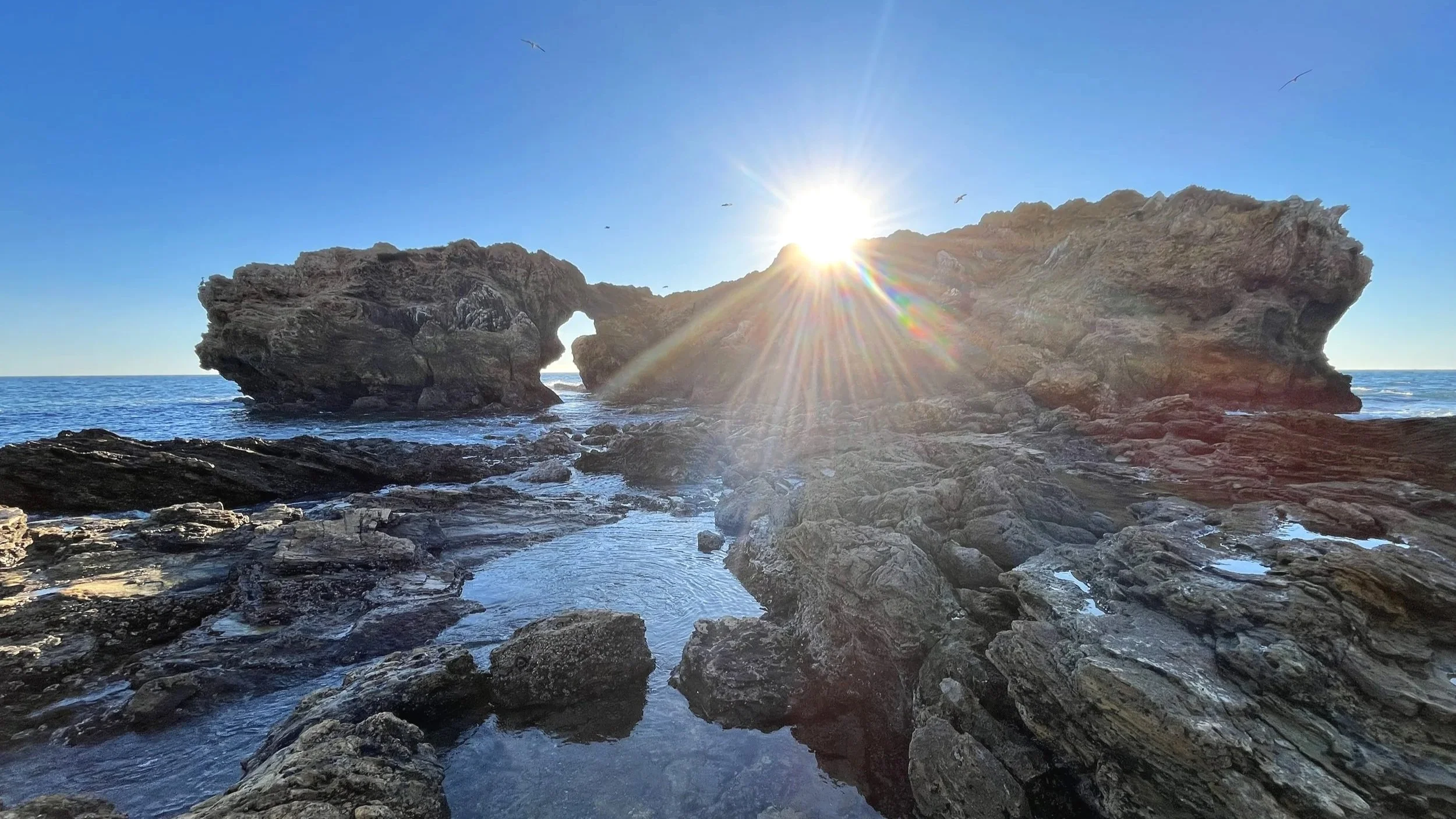 Newport Beach, California Sunset at Jump Ladder Rock