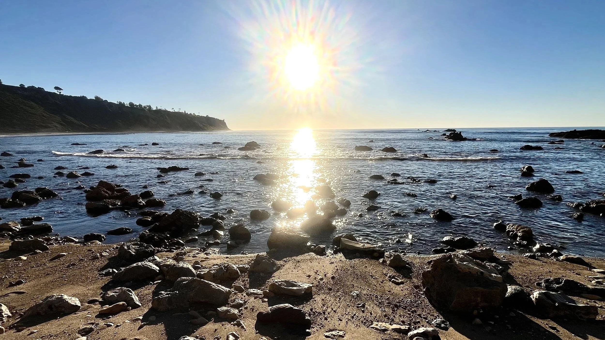 Palos Verdes, California. Flat Rock Shore Sunset