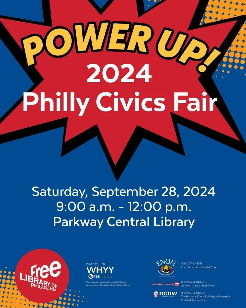 PAYV will be joining The Free Library of Philadelphia's celebration of all things civics for a panel featuring our organization and others in the community currently working to strengthen the city of Philadelphia. We will be sharing ways you can do t