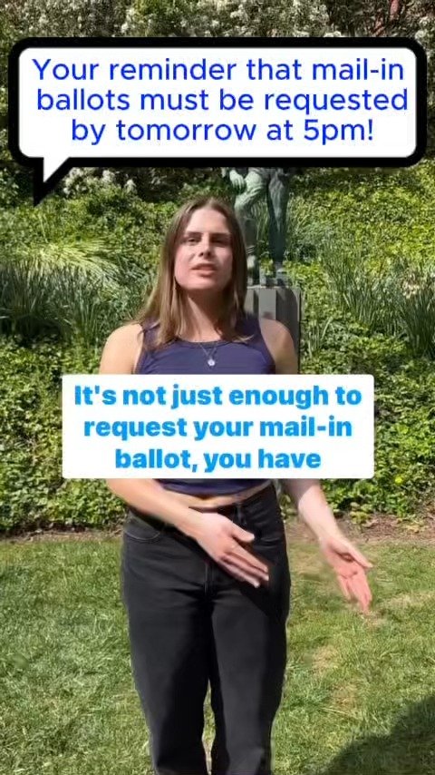 Tomorrow is your last day to request a mail-in ballot! Go to Vote.PA.gov/mailballot to request it in just a few clicks! #mailinvoting #youtvotematters #MakeYourVoiceHeard #payouthvote