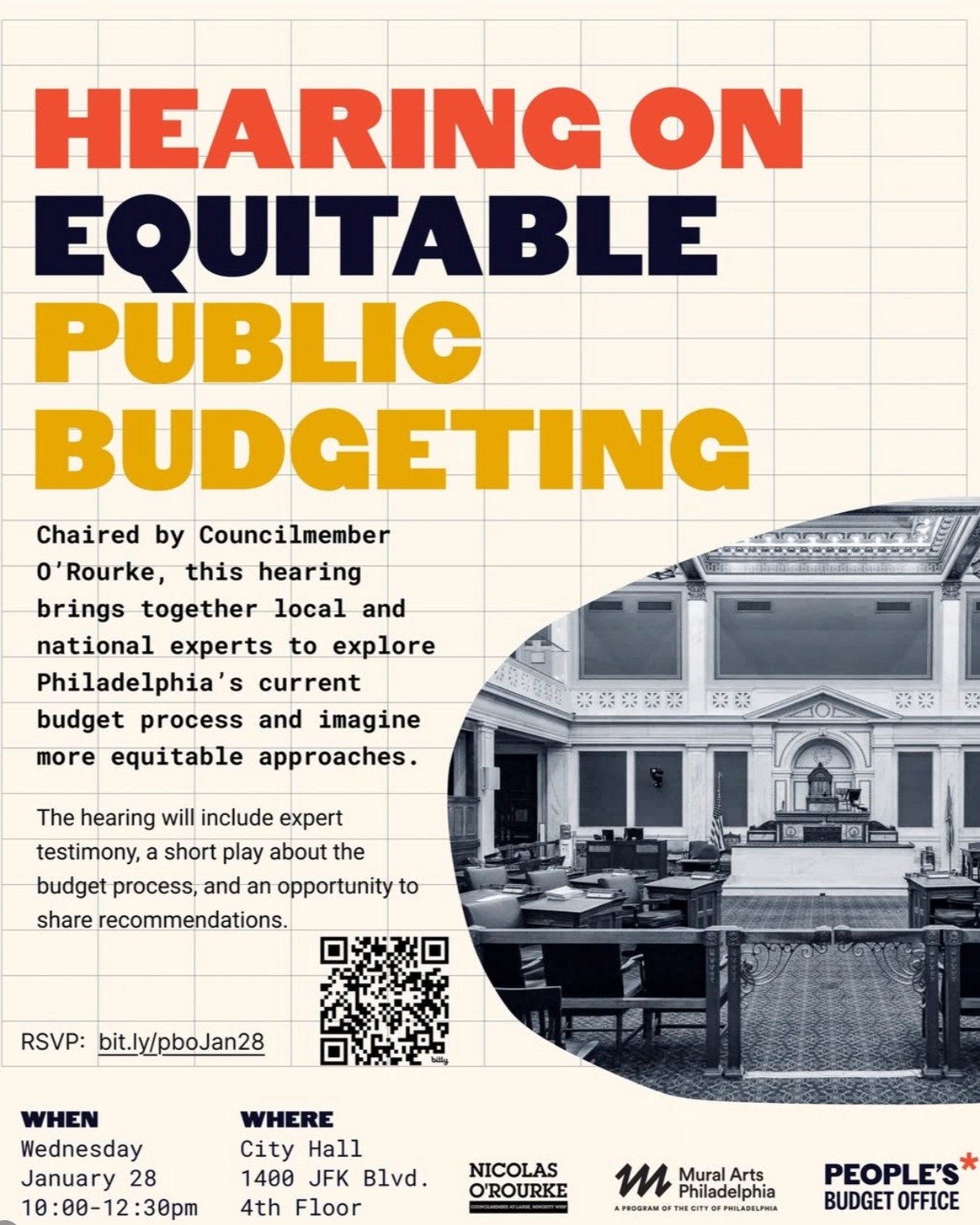 Over the past few months, we&rsquo;ve been part of a working group with the @peoplesbudgetoffice re-thinking Philadelphia&rsquo;s budget process. We&rsquo;re sharing our learnings during a City Council hearing on January 28, from 10:00 -12:30pm. The 