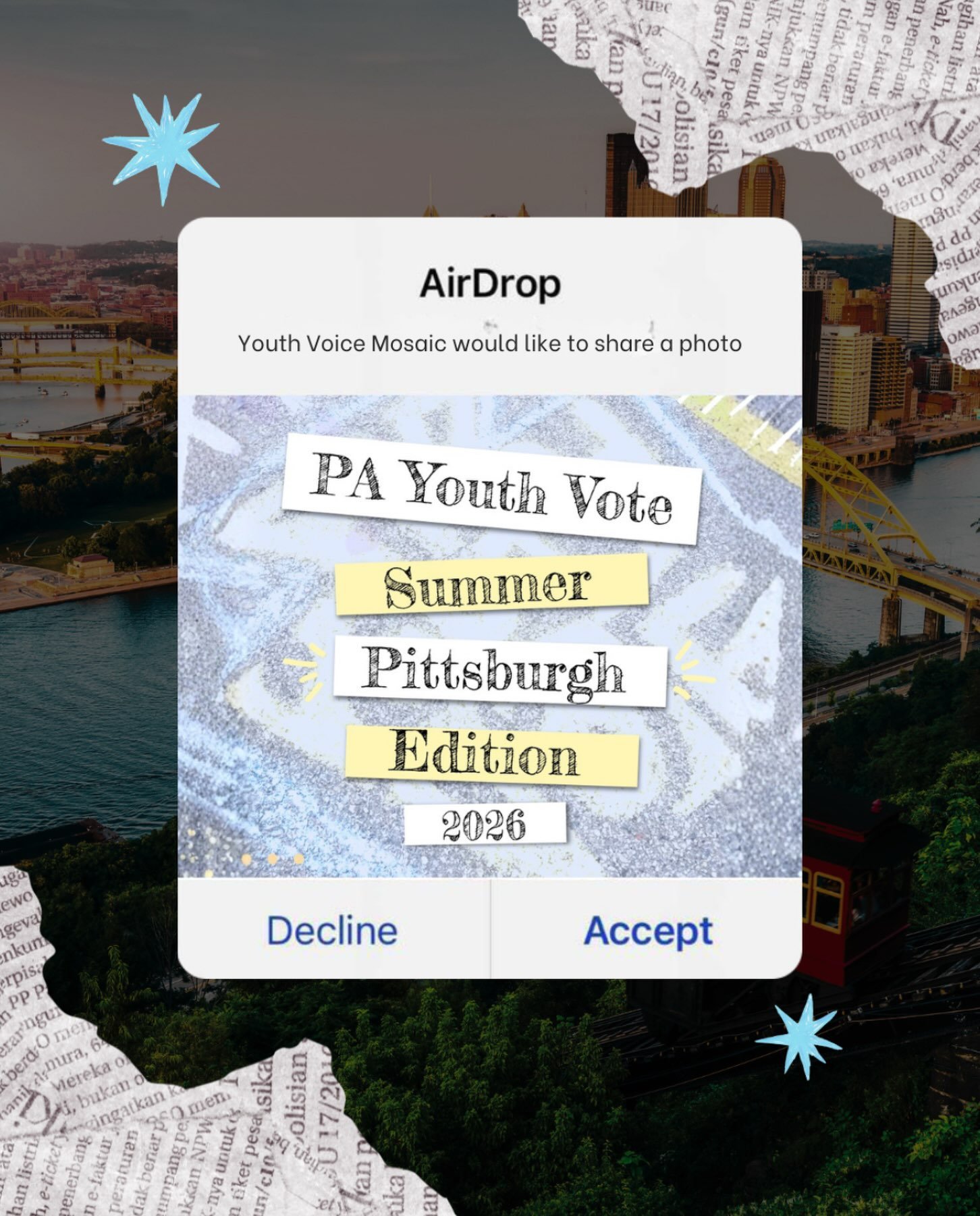 Youth Voice Mosaic just dropped their second issue titled &ldquo;Pittsburgh Summer Edition 2026&rdquo; and it&rsquo;s out now! Link available in bio
-
This edition is a love letter to the PAYV Pittsburgh chapter. This edition features reflections fro