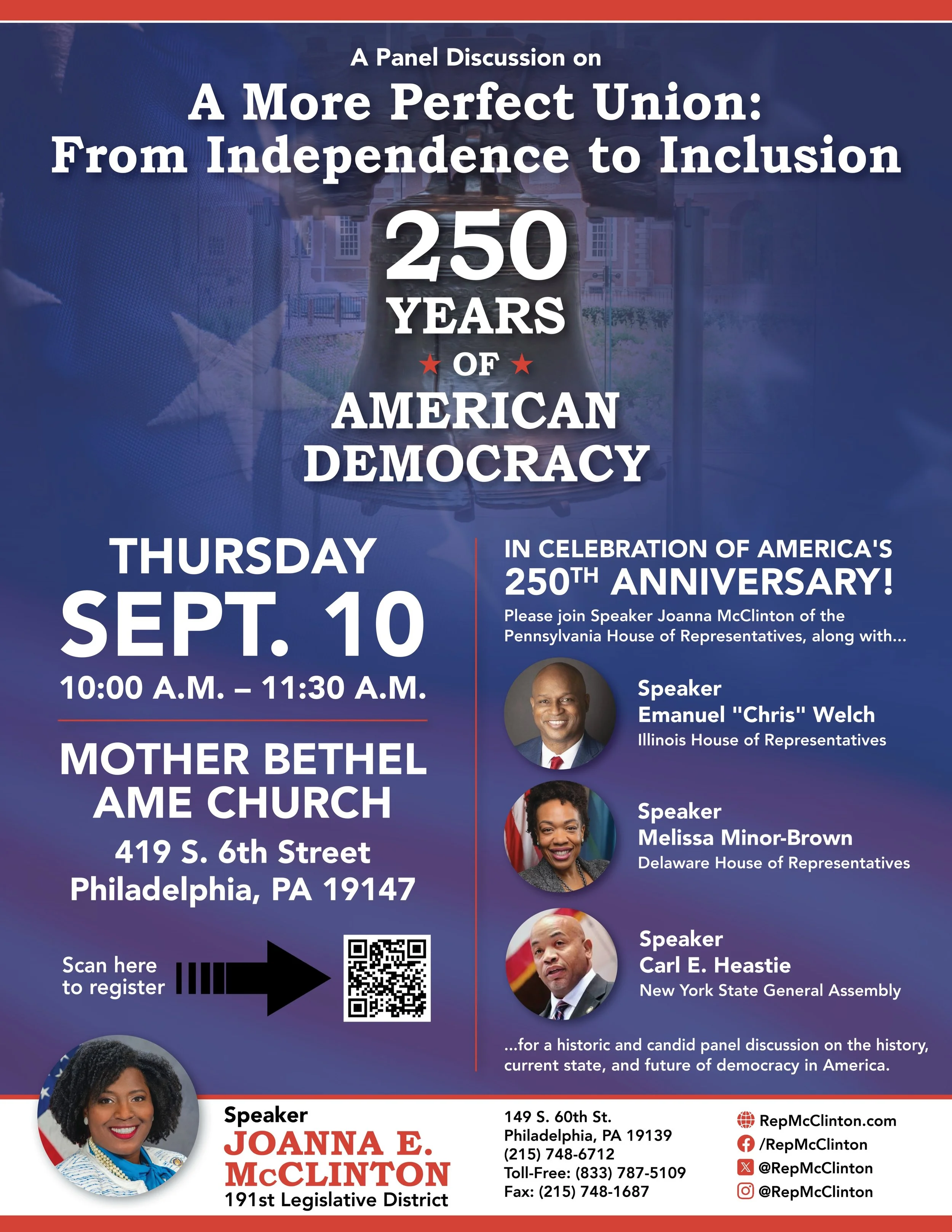 🇺🇸🗳️ What does a more perfect union look like today and what will it look like tomorrow?

PA Youth Vote is proud to highlight the upcoming panel discussion, &ldquo;A More Perfect Union: From Independence to Inclusion,&rdquo; celebrating 250 years 