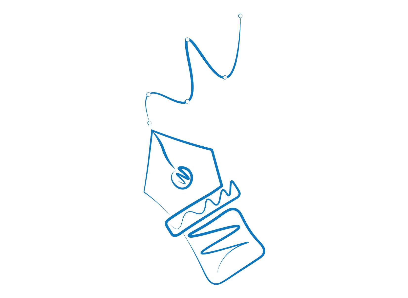 Icon of a pen tool demonstrating Design.