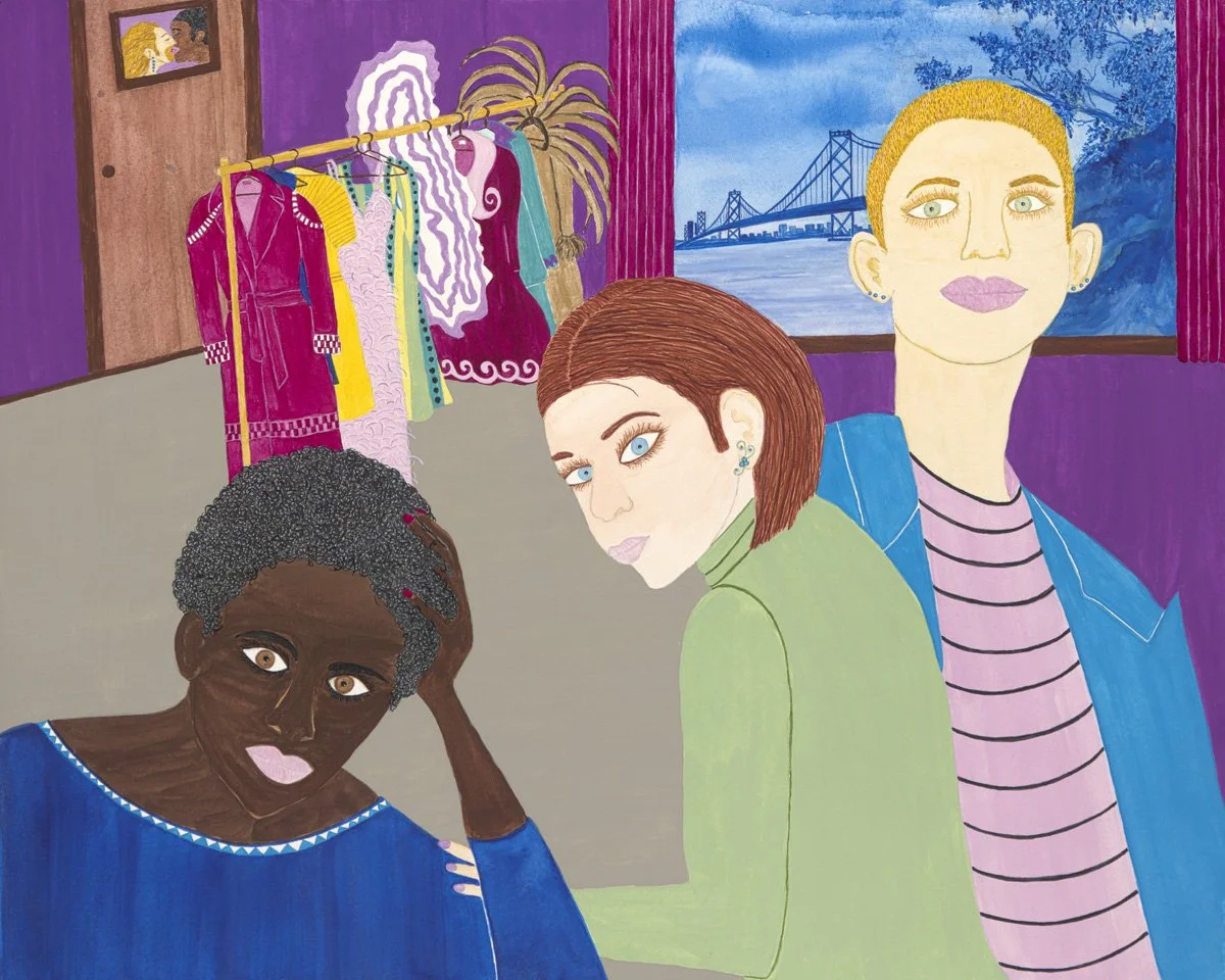 Backstage Drag Queen Delights, 16” x 20", watercolor & gouache