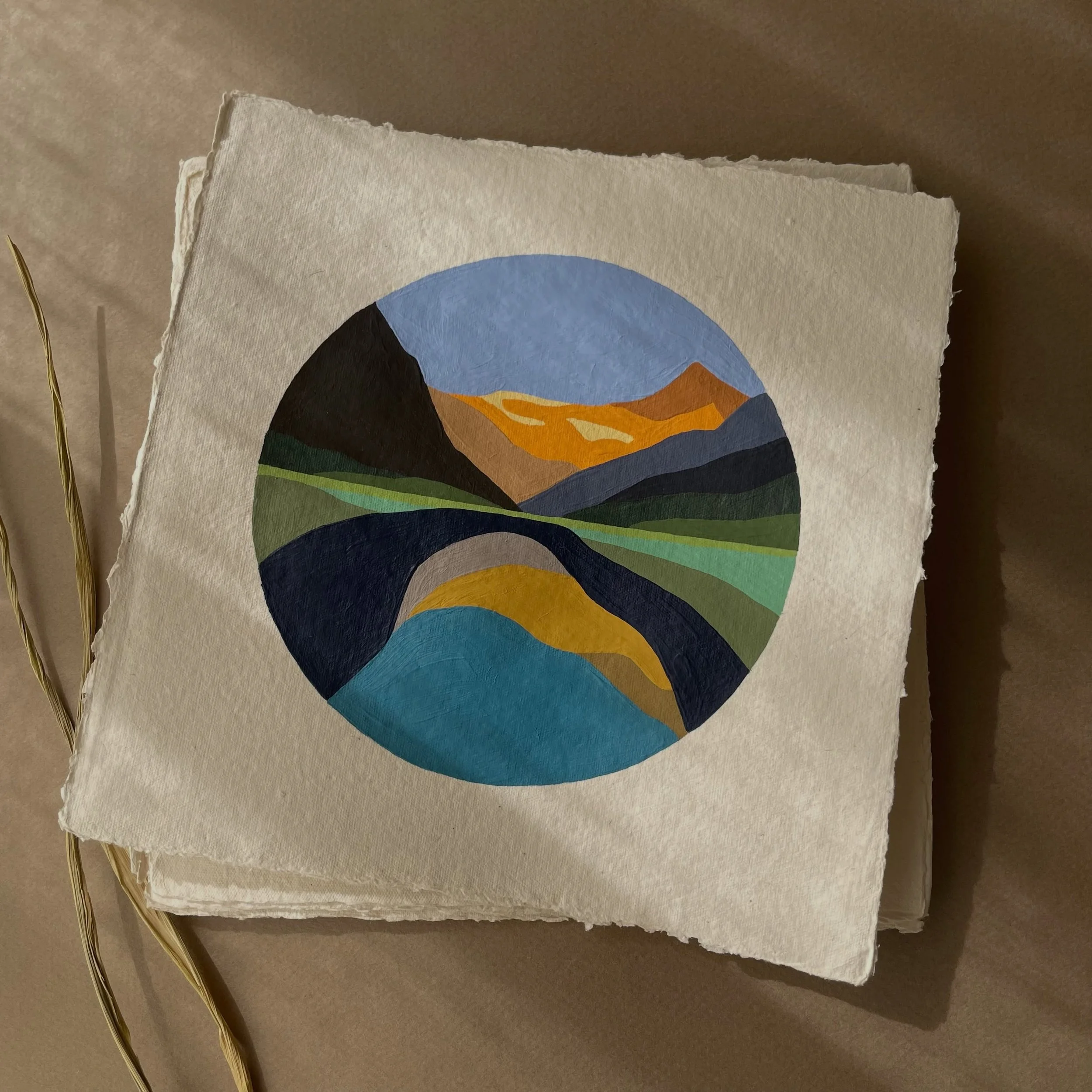 Mountain magic at its finest. 

My latest lil miniscape &mdash; alpenglow at the one and only Lake Louise. Matte acrylic paint on beautifully handmade Canadian cotton paper. Available in my shop. 

At my @brandambassadorworkshops last weekend, a coll