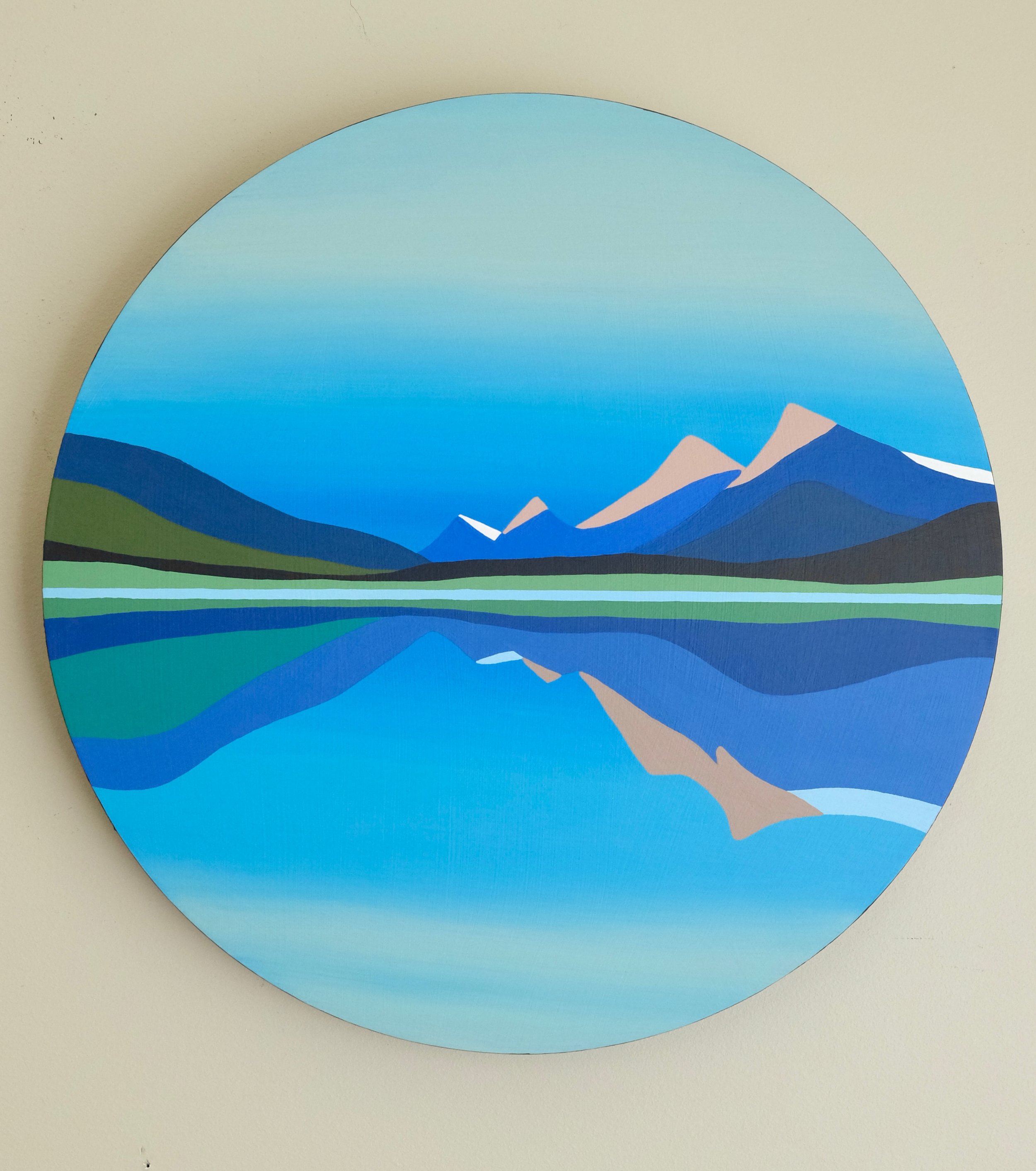 A closer look at my first painting for the @sweetsixteenshow group show on October 1. All artworks are sold for $400 - a hot deal - and can be shipped within Canada! 

My work features a tranquil lake down the Icefields Parkway, Waterfowl Lakes ↬ IYK