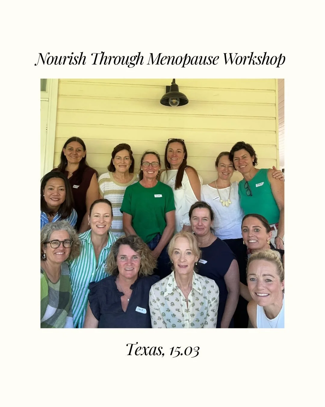 Texas 15.03.26

A full day workshop focused on practical nutrition, lifestyle and understanding what&rsquo;s actually going on in your body. @nourish_through_menopause 

Thank you to Michelle for hosting at Girraween and to Fiona, Annabelle, Amelia, 