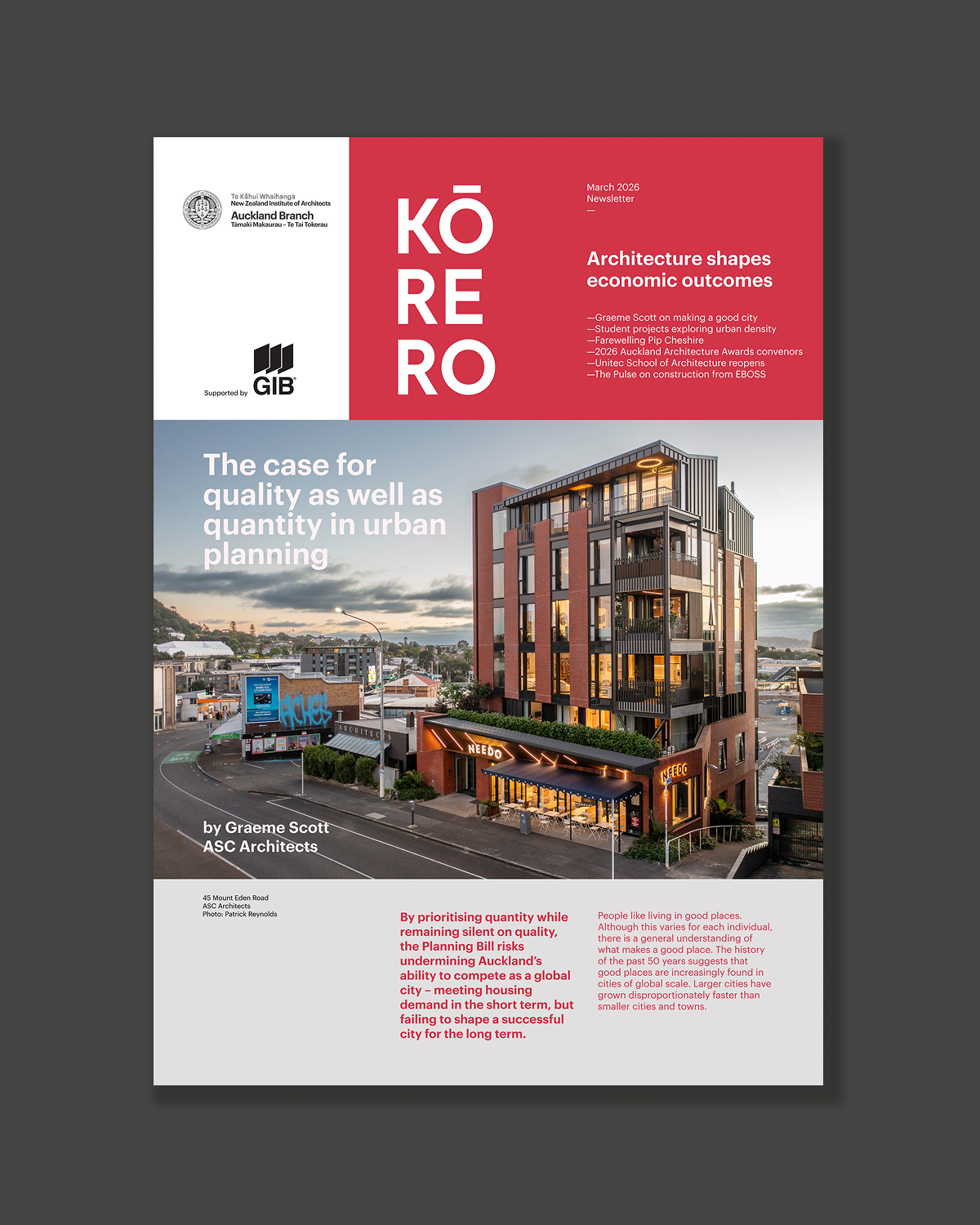 Kōrero newsletter: NZIA Auckland branch