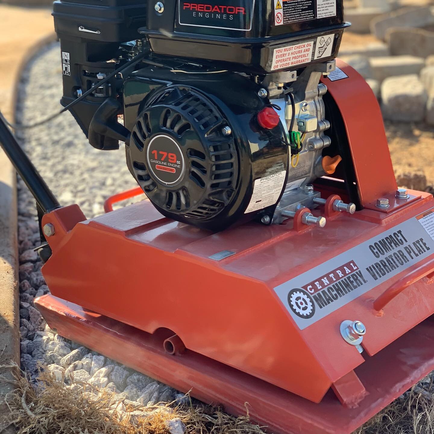 EQUIPMENT:

This plate compactor is the newest addition to the equipment family! It runs great and provides the high compact rates we need for hardscape installs!
