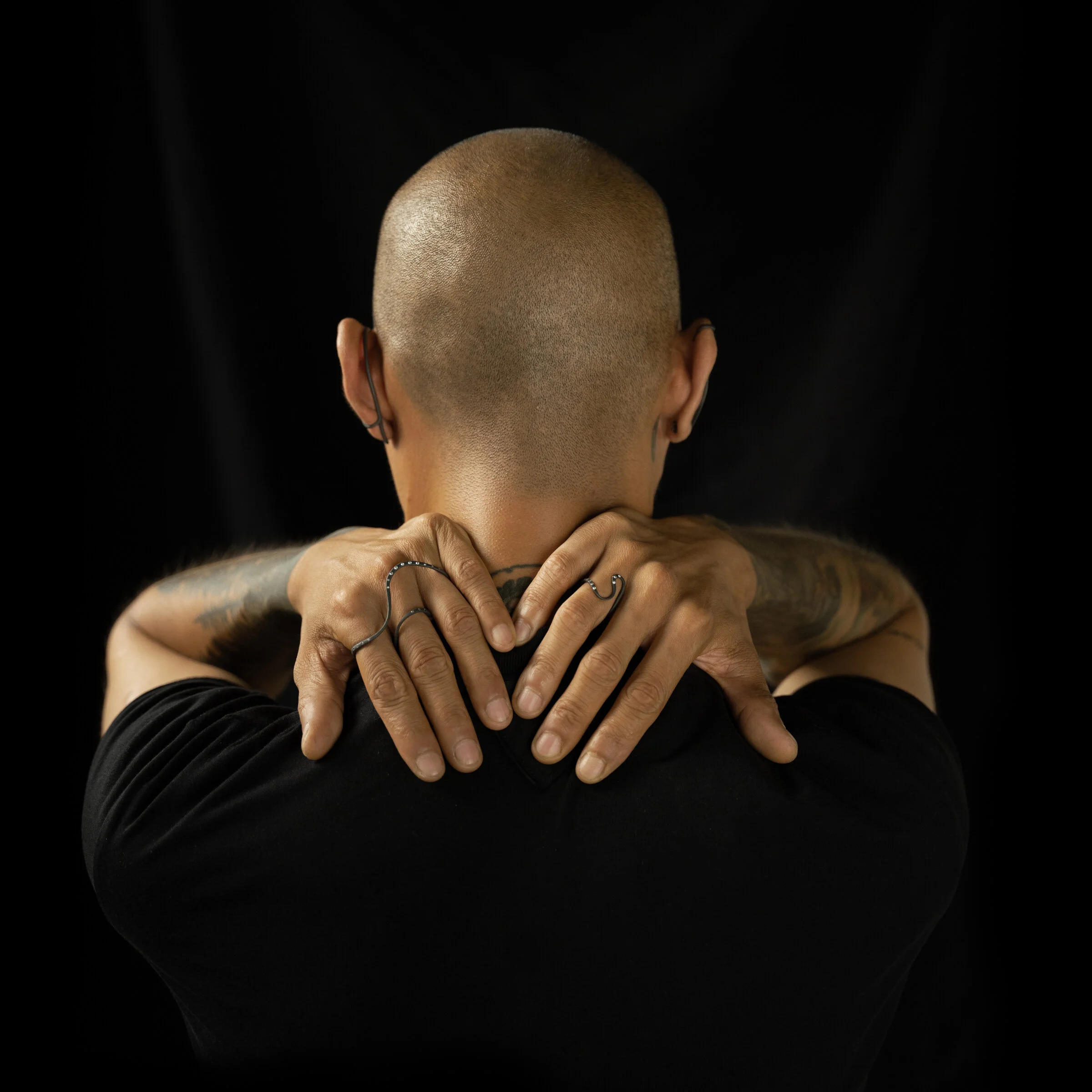 Giselle Effting fine jewellery line is a gender free titanium and diamonds