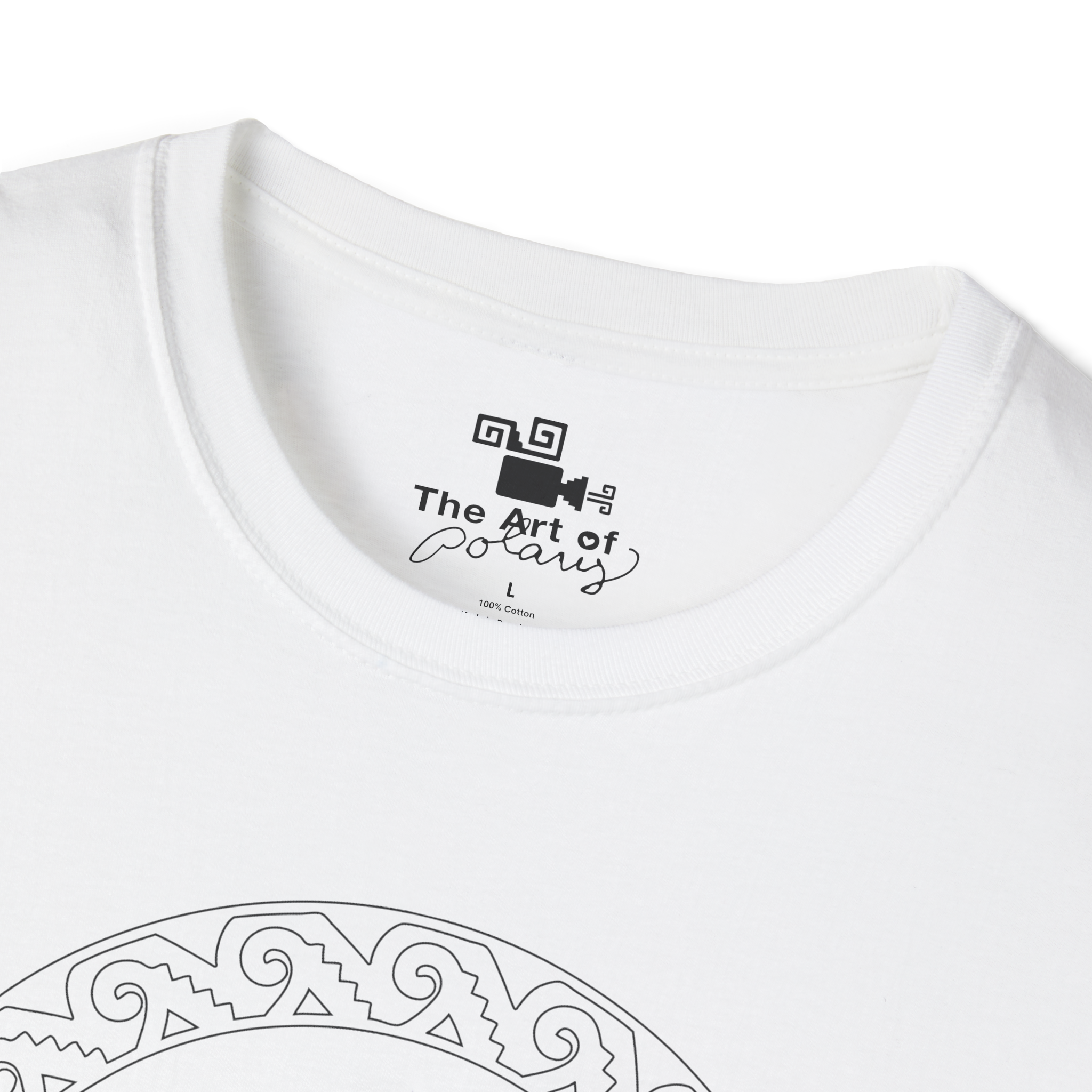 Trial of Trump t shirt Front Collar Closeup, White.png