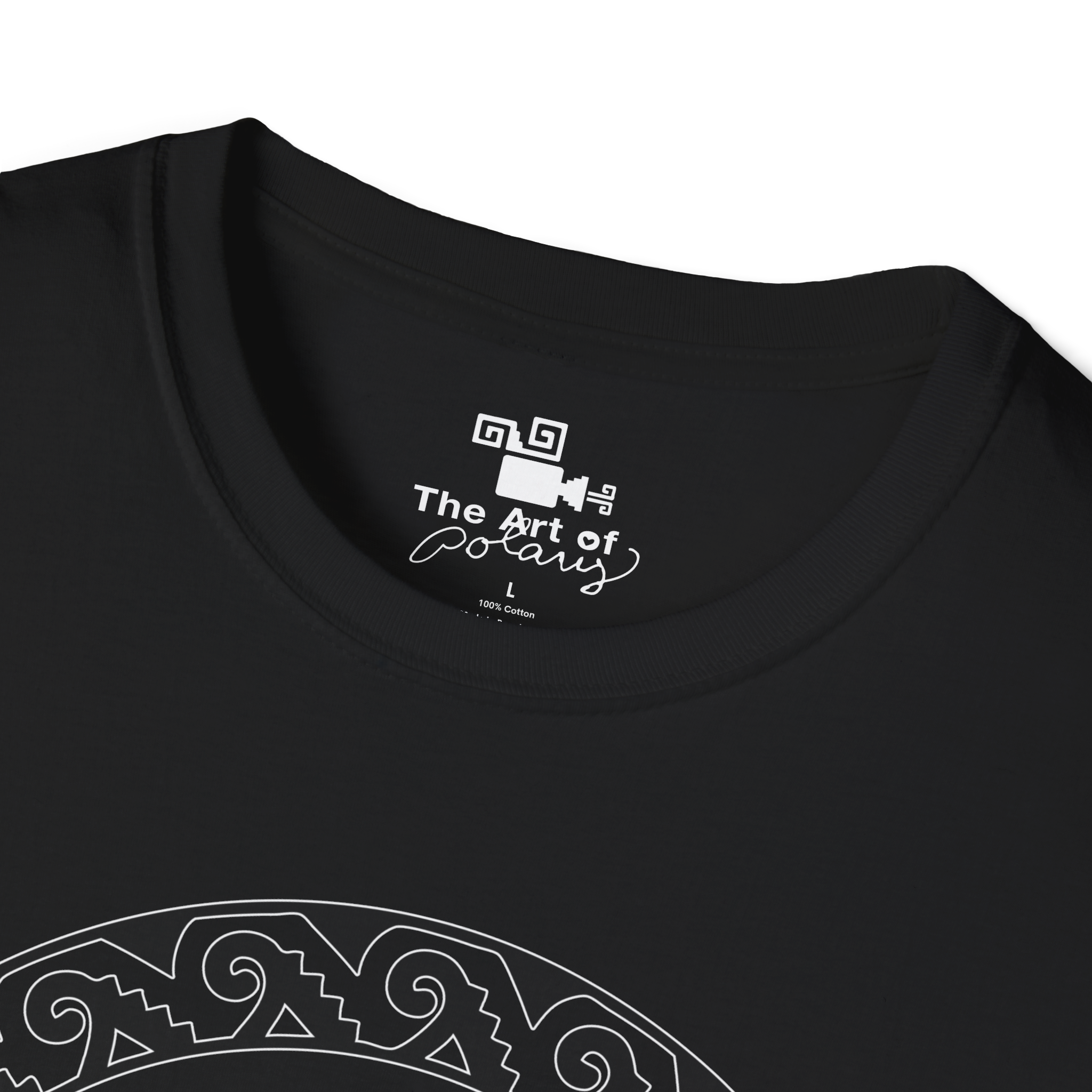 Trial of Trump t shirt Front Collar Closeup, Black.png