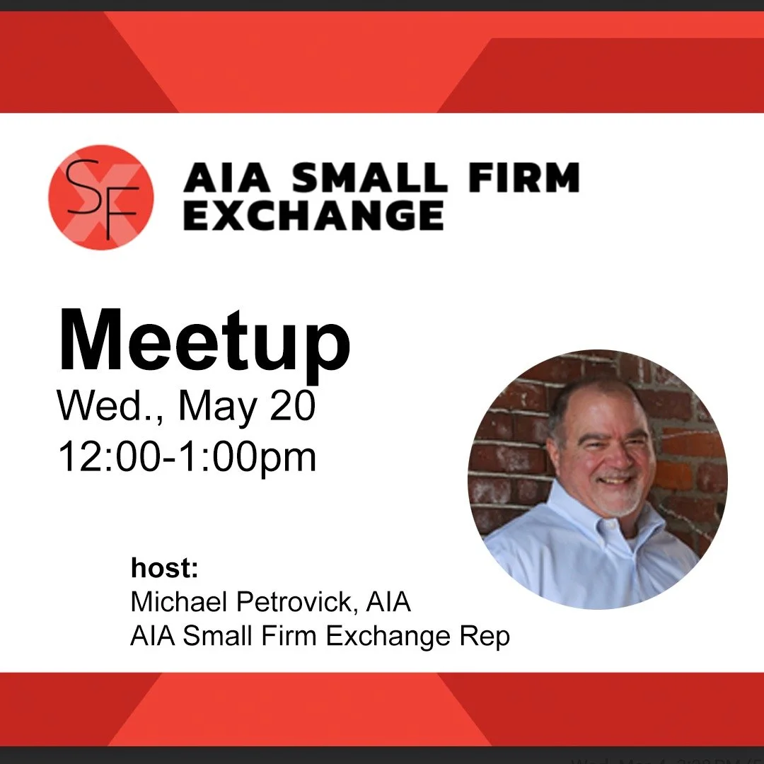 Join the AIANH Small Firm Exchange meetup hosted by Michael Petrovick, AIA, New Hampshire Representative at AIA SFx. This interactive event explores key topics impacting small practices.

Whether you&rsquo;re a principal, partner or emerging leader, 