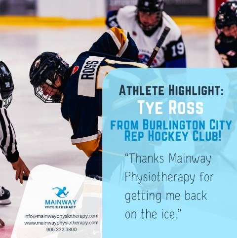 Athlete Highlight: Tye Ross from Burlington City Rep Hockey Club! 

&ldquo;Thanks Mainway Physiotherapy for getting me back on the ice.&rdquo;

#MainwayPhysiotherapy #Physiotherapy #Hockey #Athlete