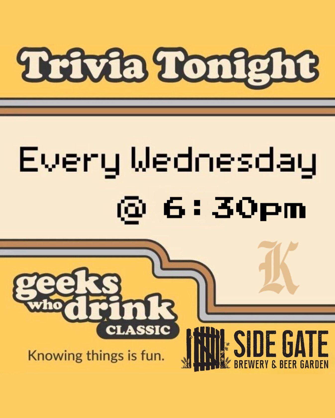 Trivia Night is back tonight with Quizmaster Nina! Grab your favorite foods at La Kura, a fresh pint and get ready to test those trivia skills! 

Tomorrow we also have a change of plans! A new food truck - Azteca Street Tacos will be joining us to he