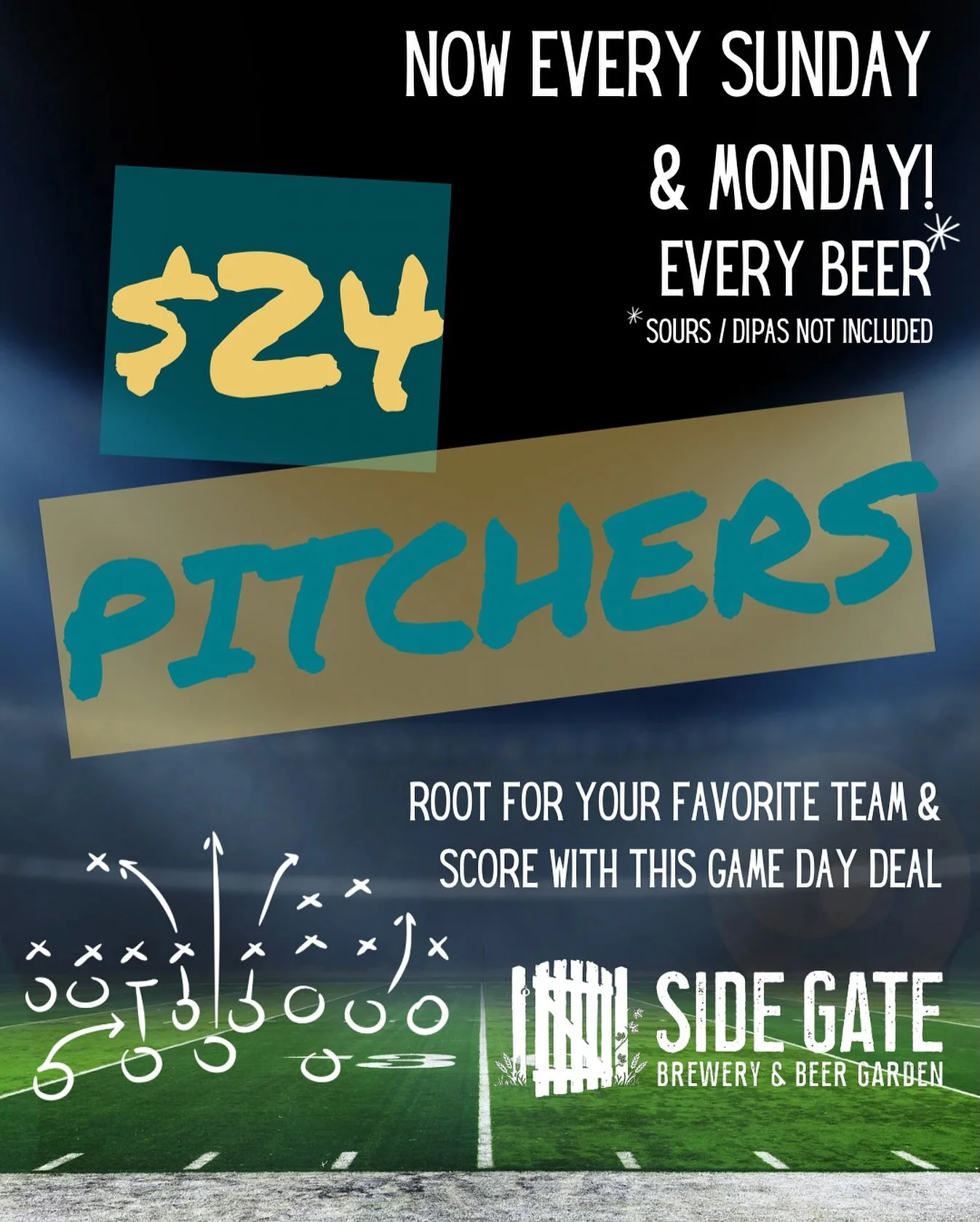 We’ve got more fun in store for you! With our Football Pitcher special now being extended to Mondays! All day Sunday & Monday come on down for a pitcher of your faves for only $24! Whether you win or lose the game, your wallet is winning wi