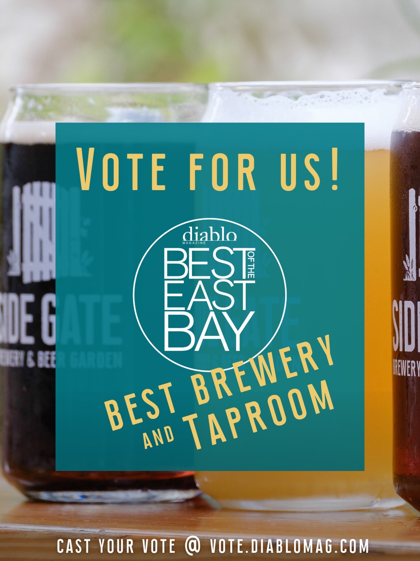 There&rsquo;s only 3 days left to vote for Best Brewery/Taproom in Diablo Magazine&rsquo;s Best of the East Bay! Can you help us win a second year in a row?

Can you help us win &ldquo;Best Brewery/Taproom&rdquo; in Diablo Magazine&rsquo;s Best of th