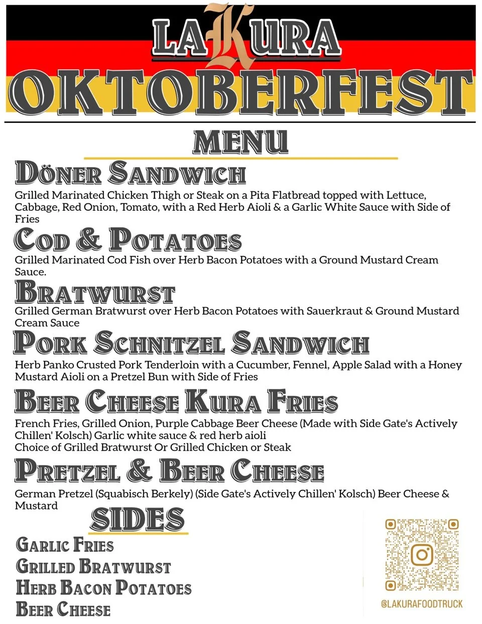 We&rsquo;re about 4 weeks out from a beer lovers favorite time of year! Make sure to grab your Oktoberfest tickets! Sept 12th is the day of fun! Robert of La Kura is bringing his a-game once more with his delicious Oktoberfest menu ! Prost 🍻