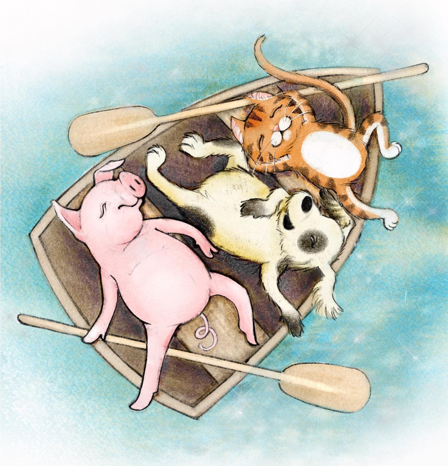 My favourite page from a reader I recently finished illustrating for Multilit called Pig, Puss and Pup. I wish my kids had had these readers!
.
.
.
.
.
.
.
.
.
.
.
.
#picturebookillustration #childrensbookillustration #childrensbookillustrator #illus