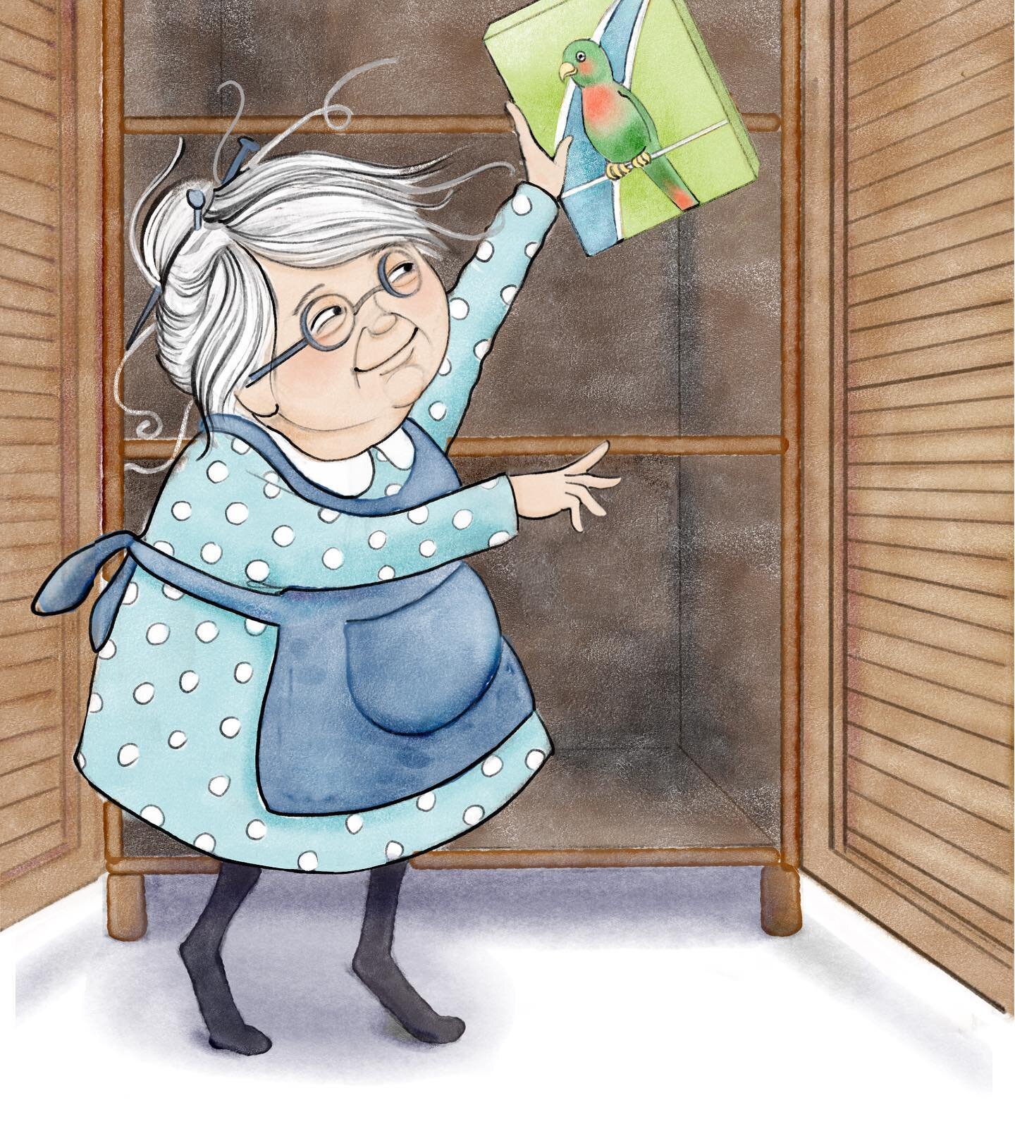 An illustration from a reader about cooking with Grandma... with a difference. Can you tell I&rsquo;m enjoying these? Posted with the permission of Multilit.
.
.
.
.
.
.
.
.
.
.
.
#picturebookillustration #illustrationforkids #childrensbookillustrati