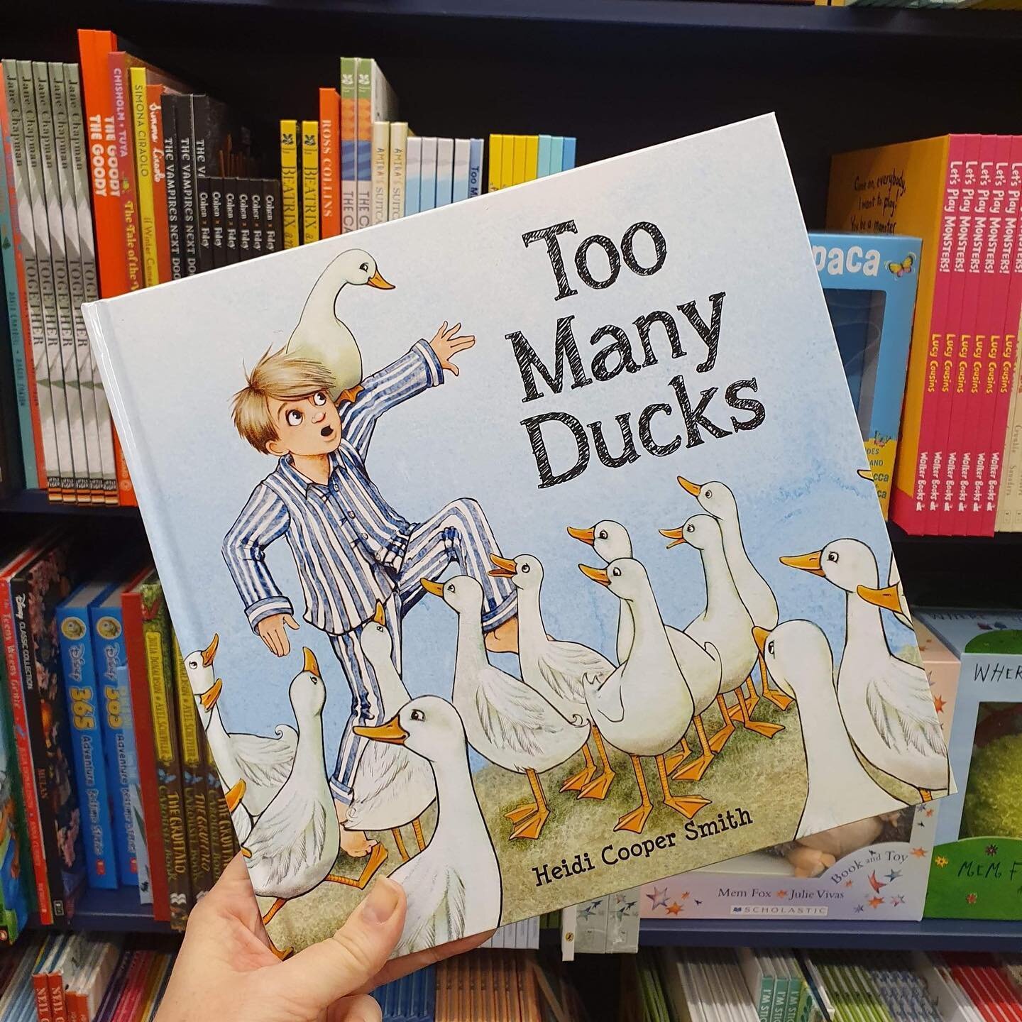 Spotted at my dear friend&rsquo;s favourite book shop - @collinsbooksellerswagga 
If you spot Too Many Ducks somewhere too, I&rsquo;d love for you to tag me!
.
.
.
.
#bookshop #picturebook #childrensbooks #ducklove #booksofinstagram #kidlitart