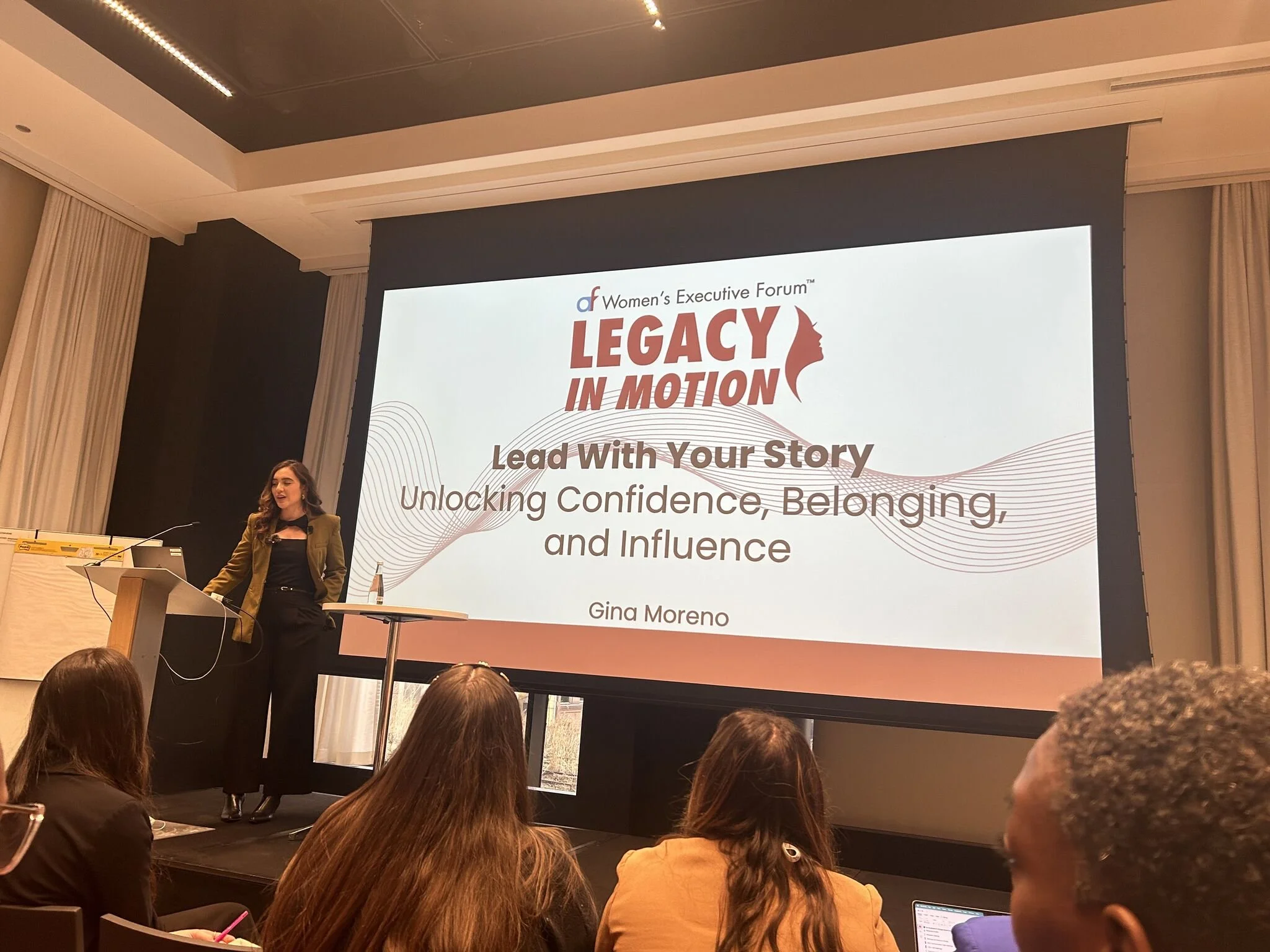  Gina Moreno, Founder of Empowermente Collective, Soy Gina Moreno delivers her presentation on unlocking confidence, belonging, and influence