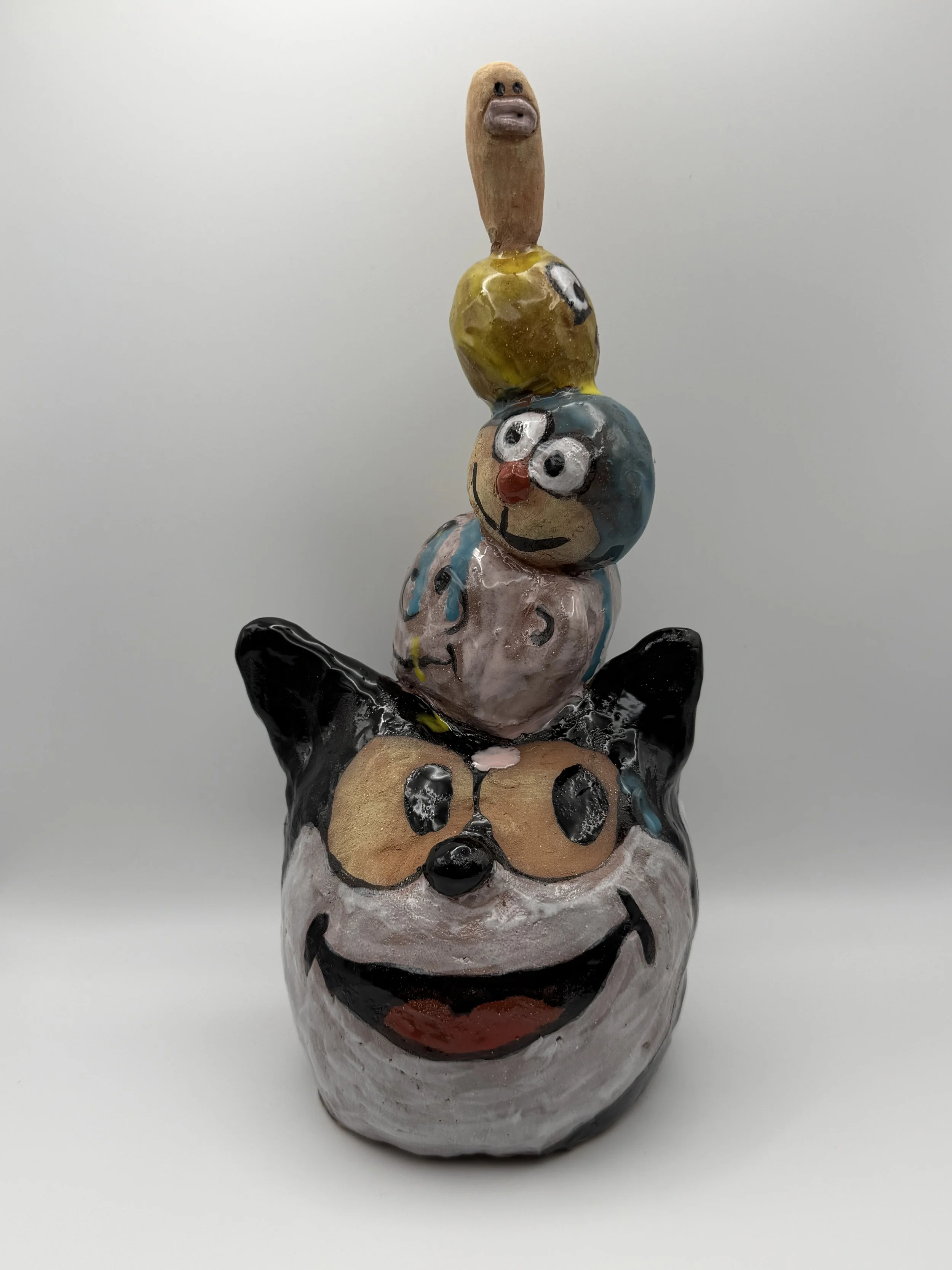 SUCK IT FEELIX, glazed ceramic, 14" x 6" x 6", 2026