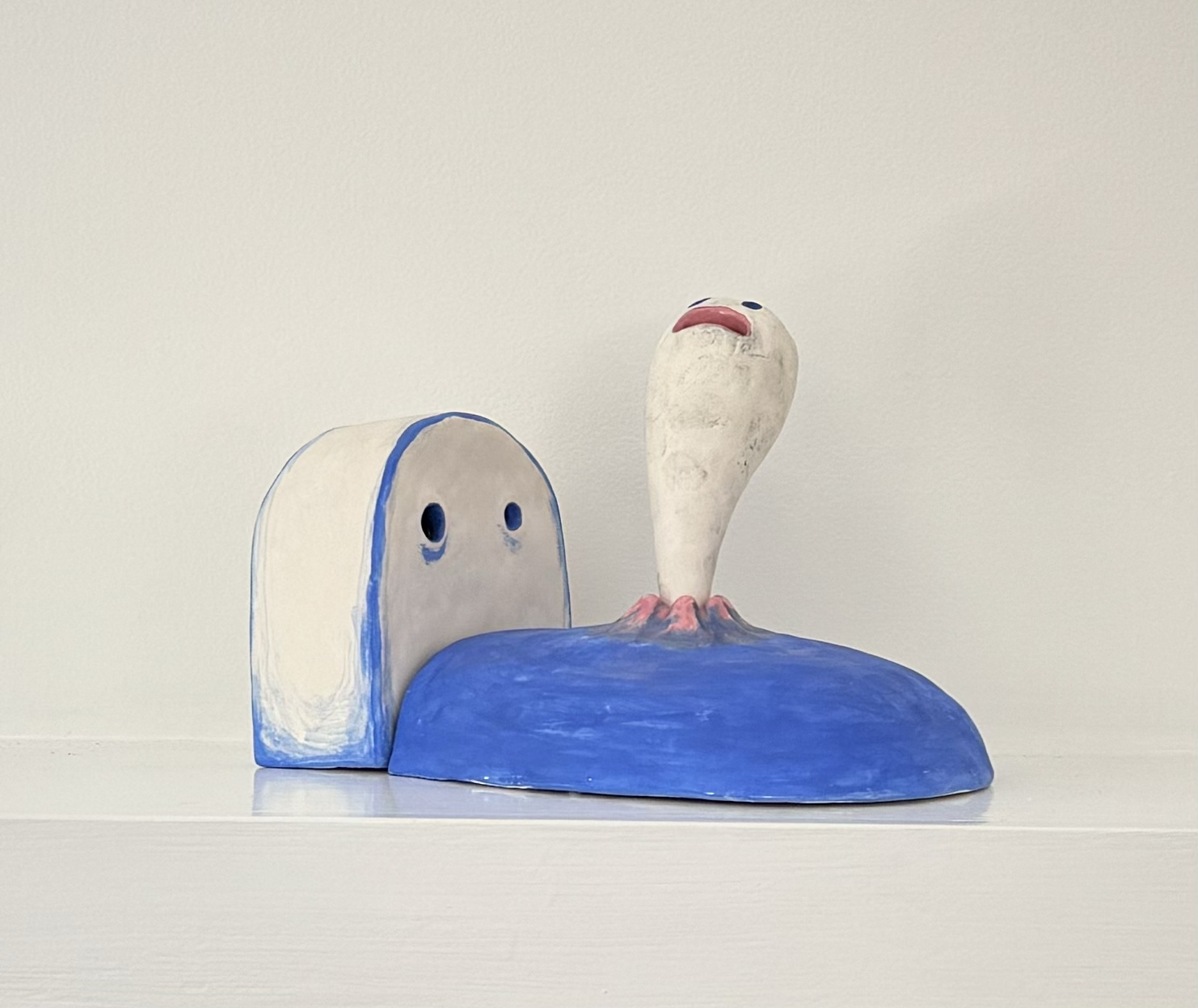 Prep Grave, underglaze & glazed ceramic, 8" x 10" x 6", 2019