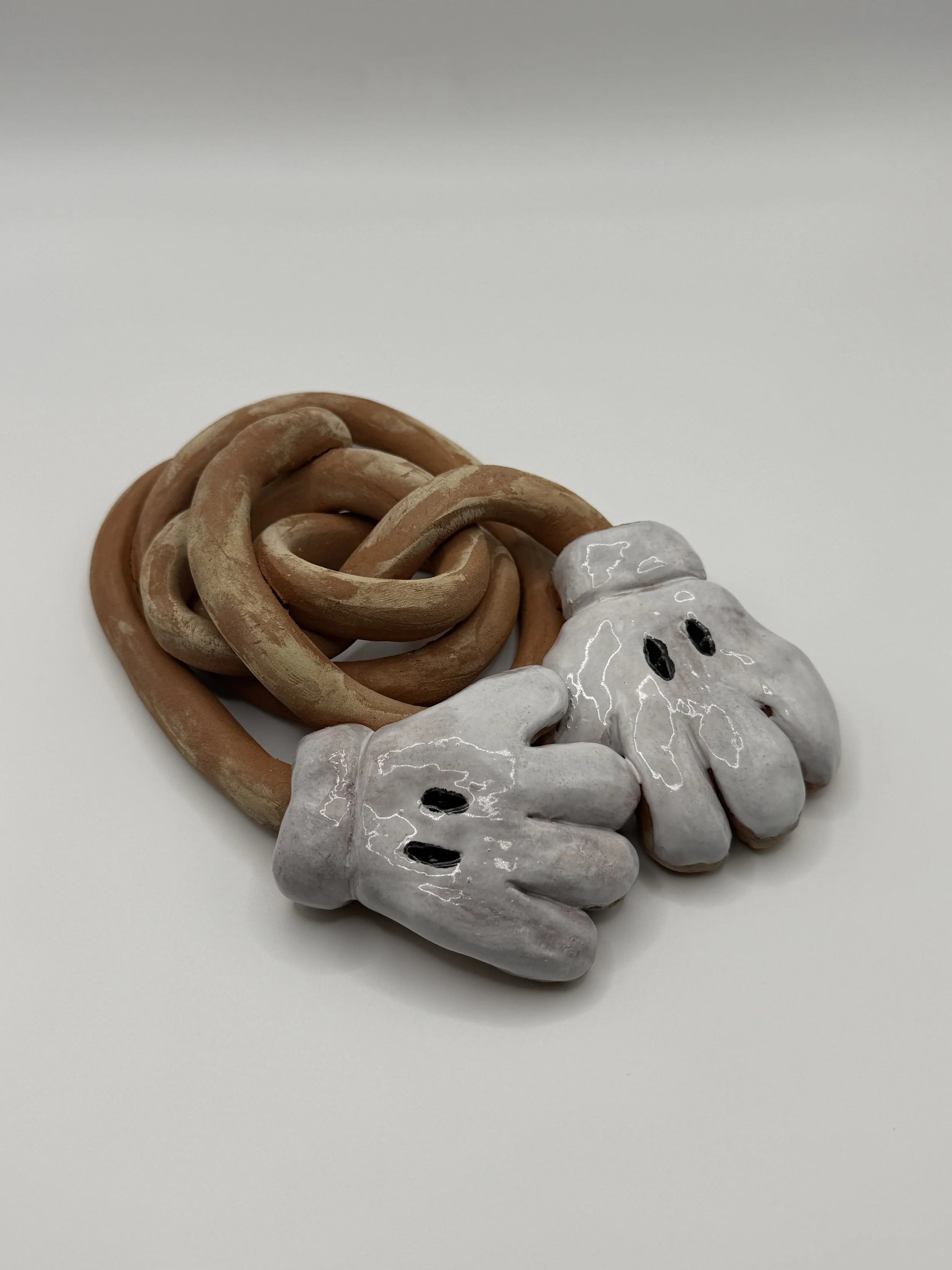 WHITE WASHED, glazed ceramic, 5" x 4" x 1.5", 2026 