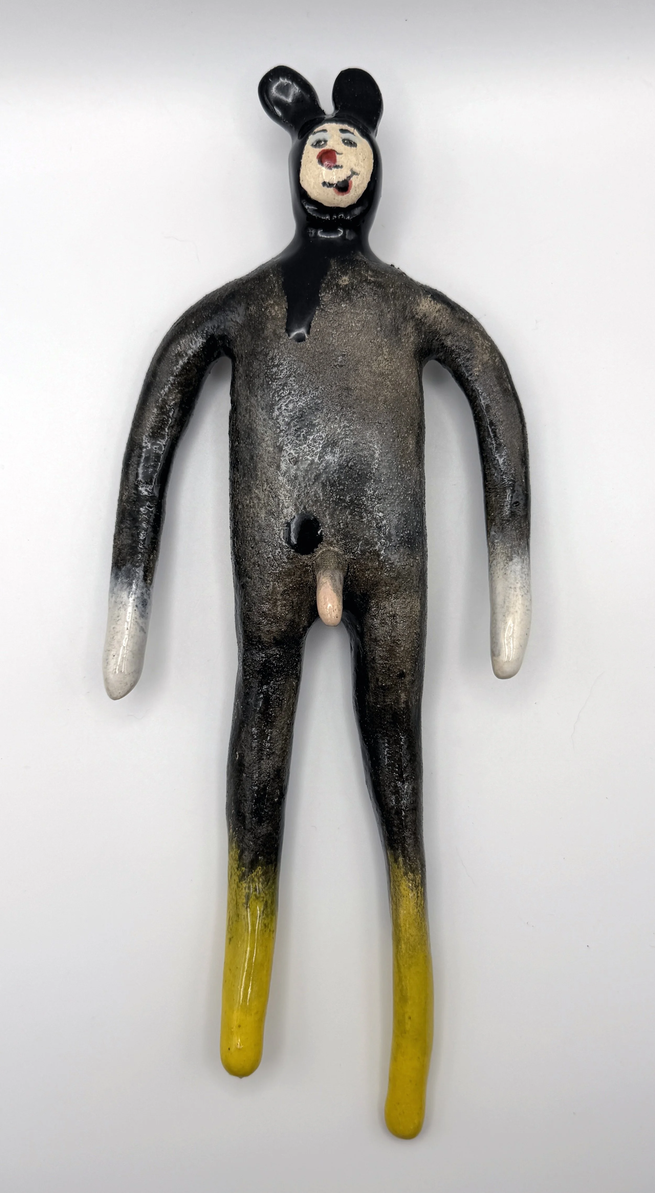 QUIT PEEING ON THE FLOOR, glazed ceramic, 11.5” x 4.5” x 1.5”, 2026