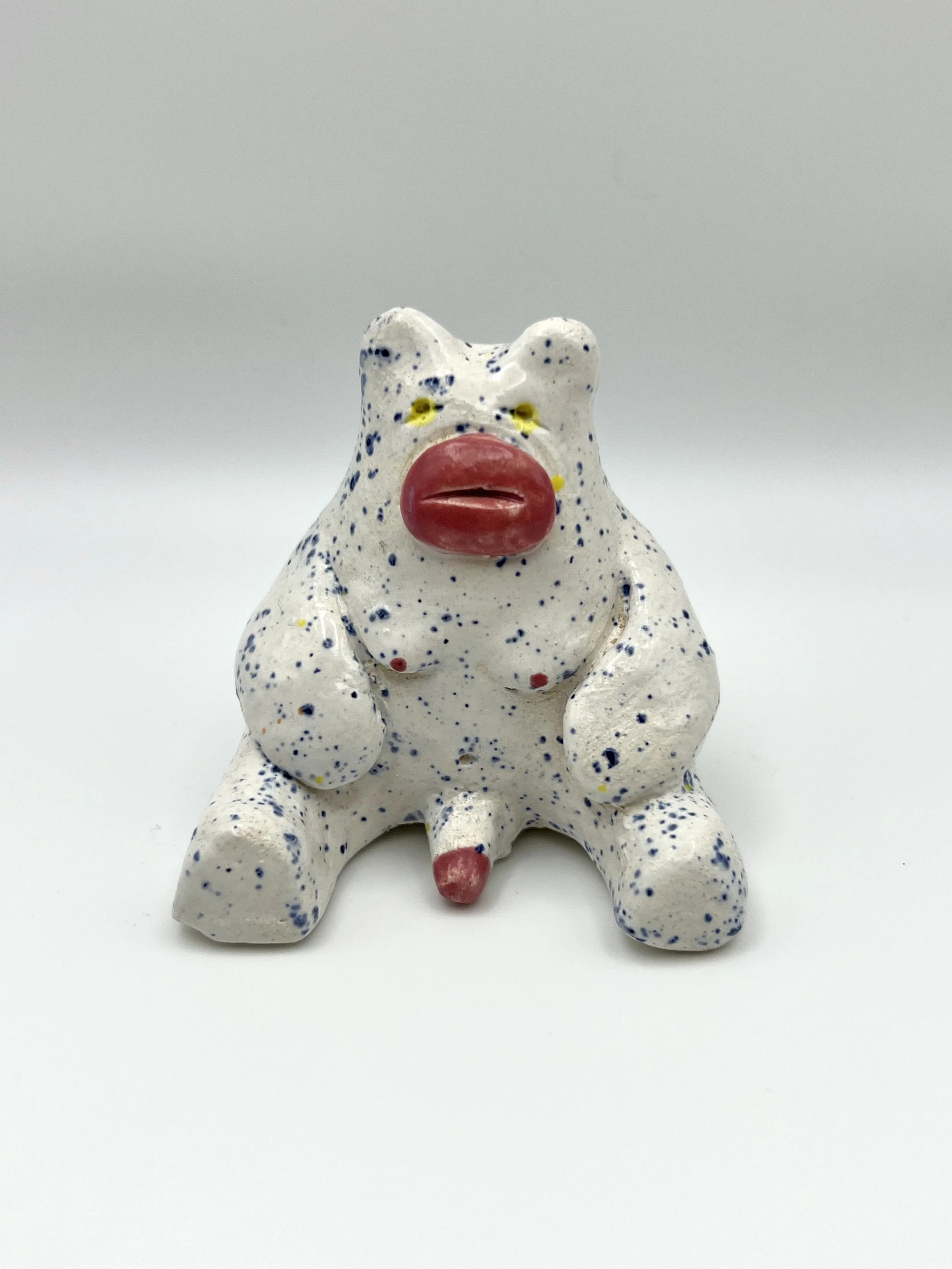 RANDY BEAR, glazed ceramic, 2" x 2" x 2", 2025