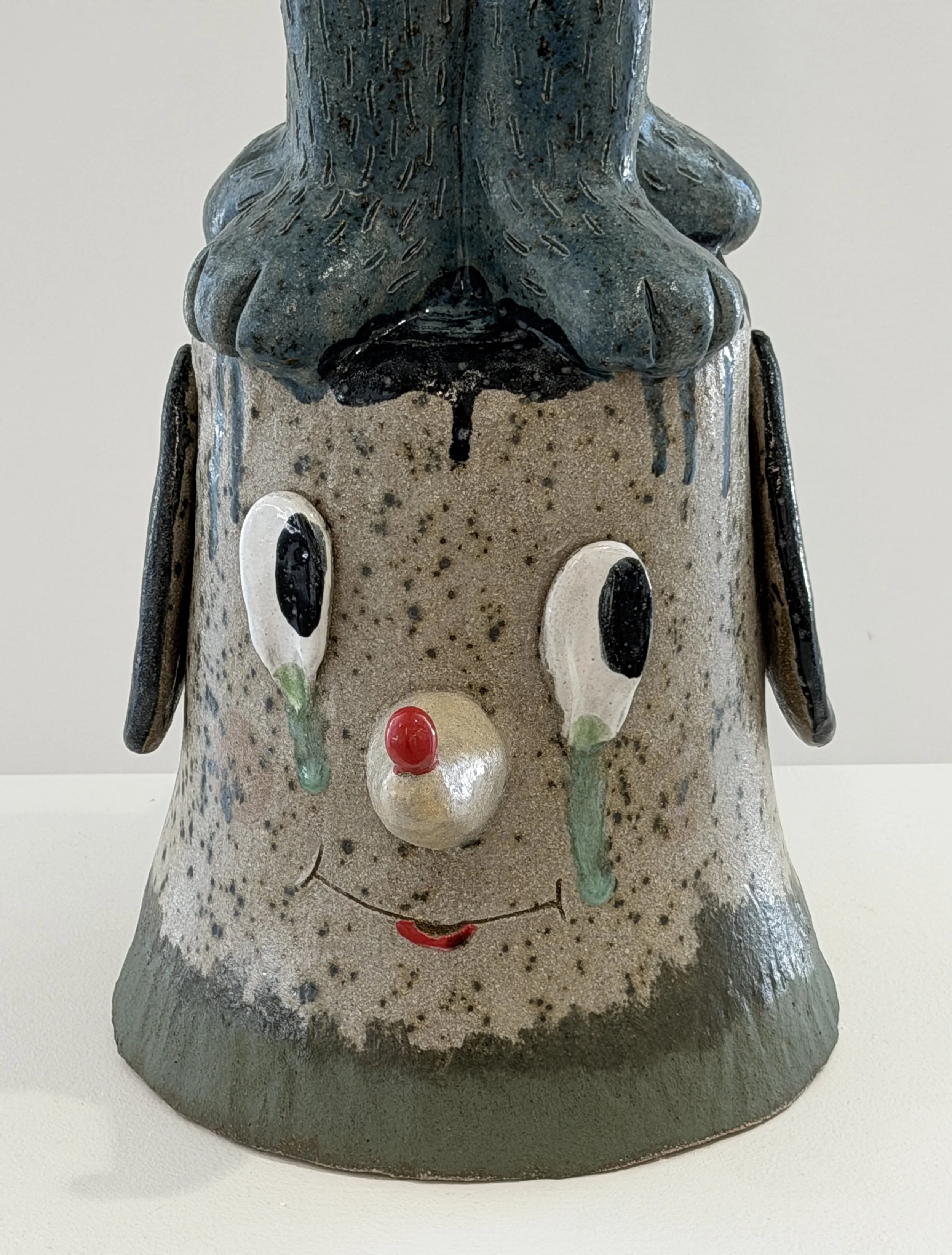 WHAT THE DOG DOIN?, glazed ceramic, 39” x 16” x 10”, 2026

