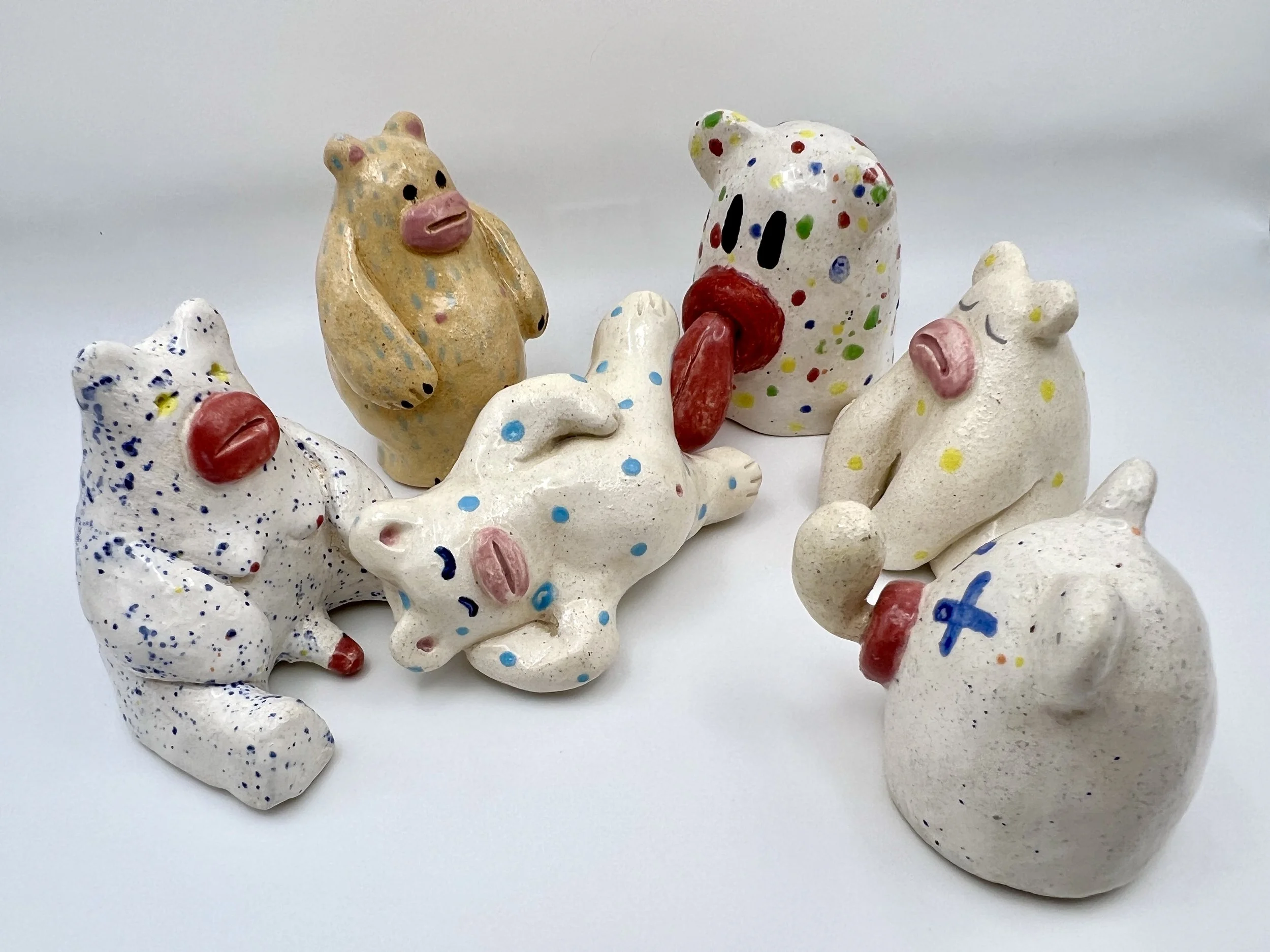 BEAR SEX PARTY, glazed ceramic, dim vary, 2025