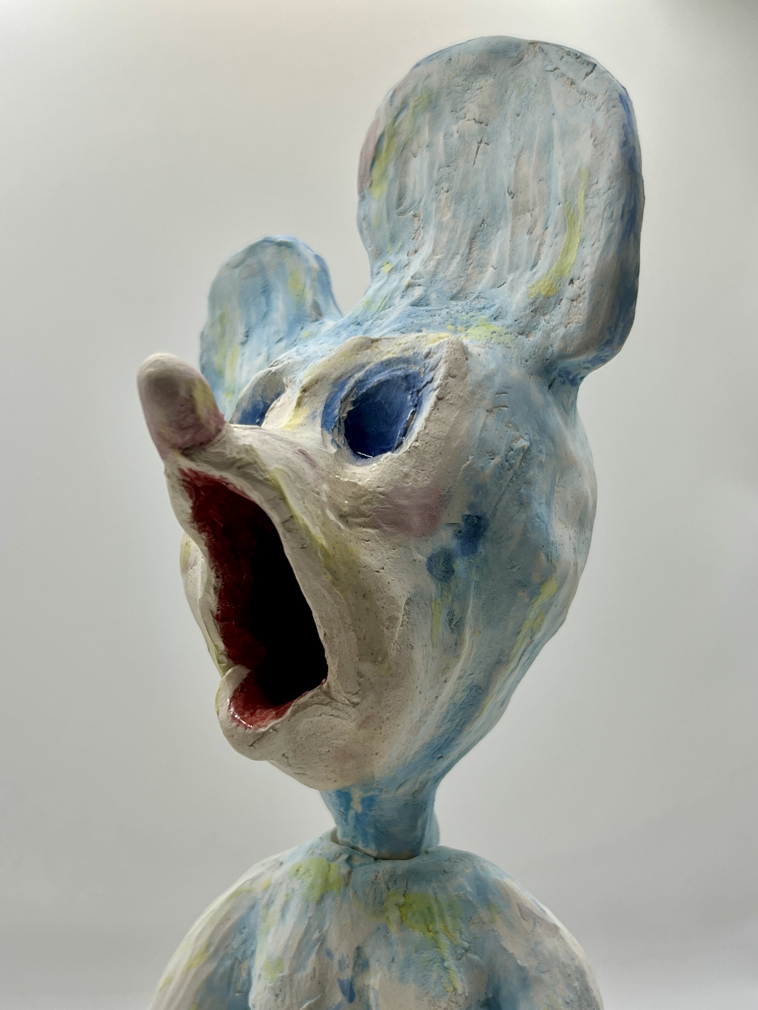 ICKY MOUSE, glazed ceramic, 10" x 8" x 6", 2025