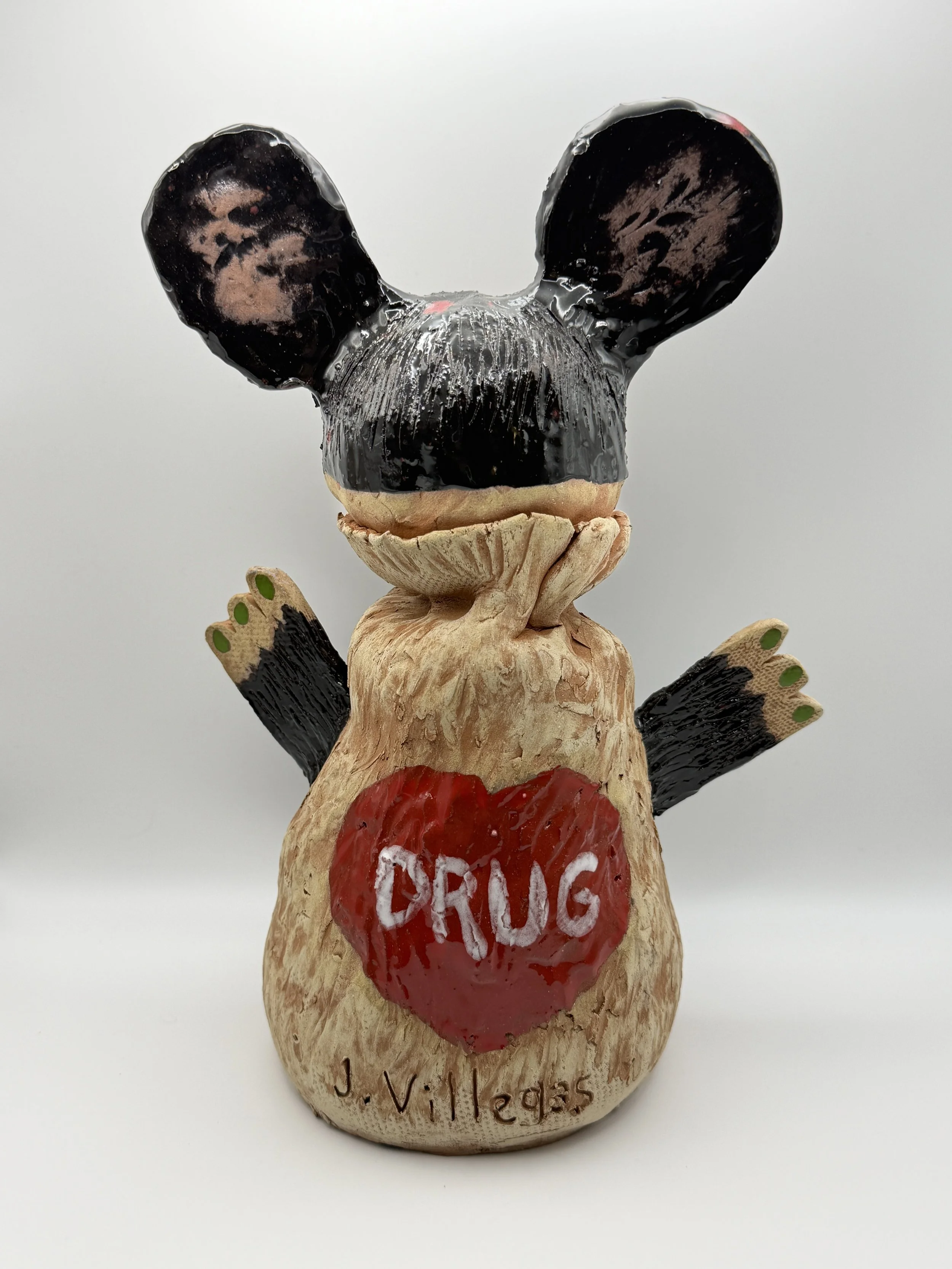 LOVE DRUG, glazed ceramic, 12" x 7" x 6", 2026