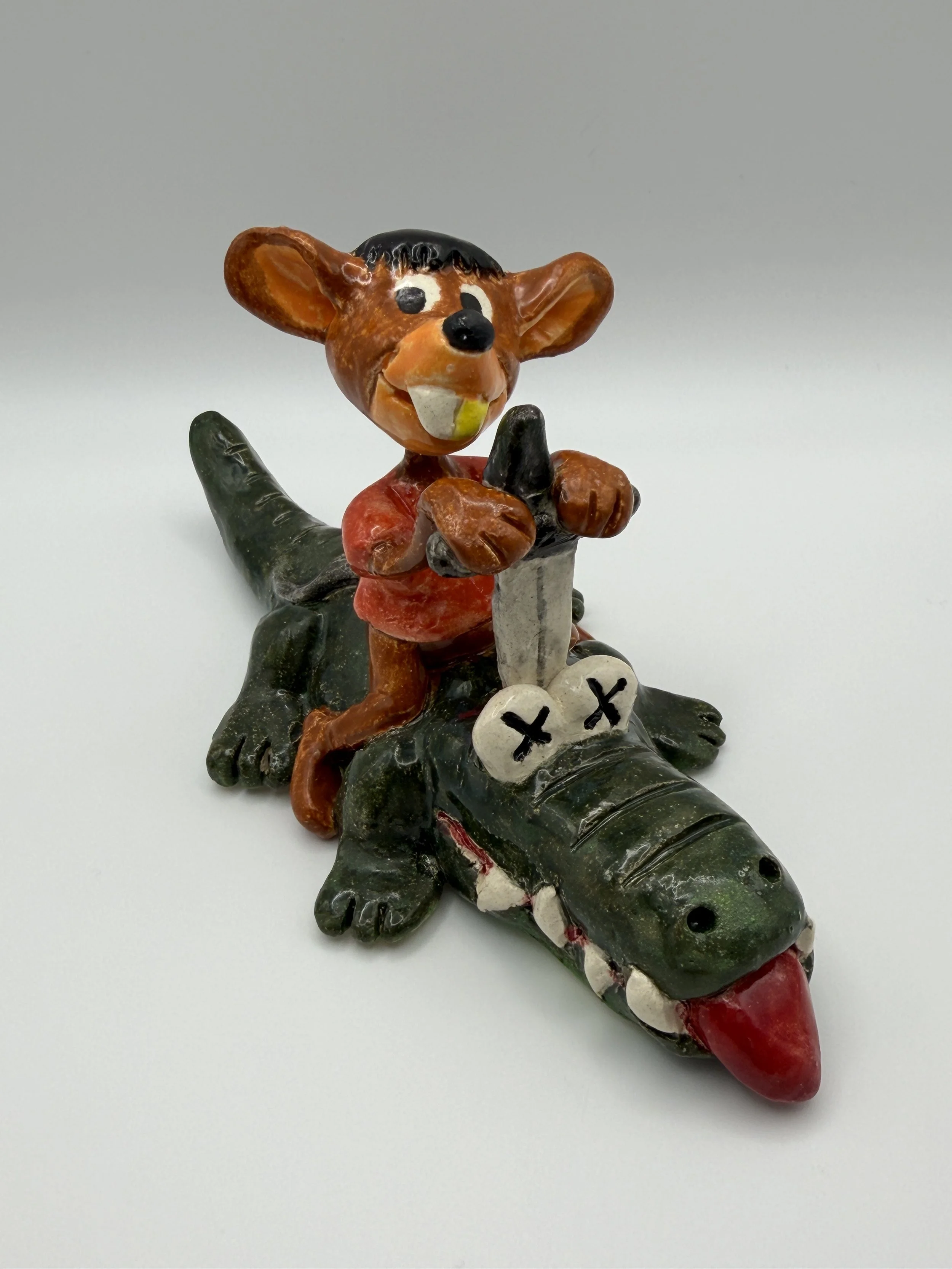 La Espada (The Sword), glazed ceramic, 5" x 6" x 2.5", 2026