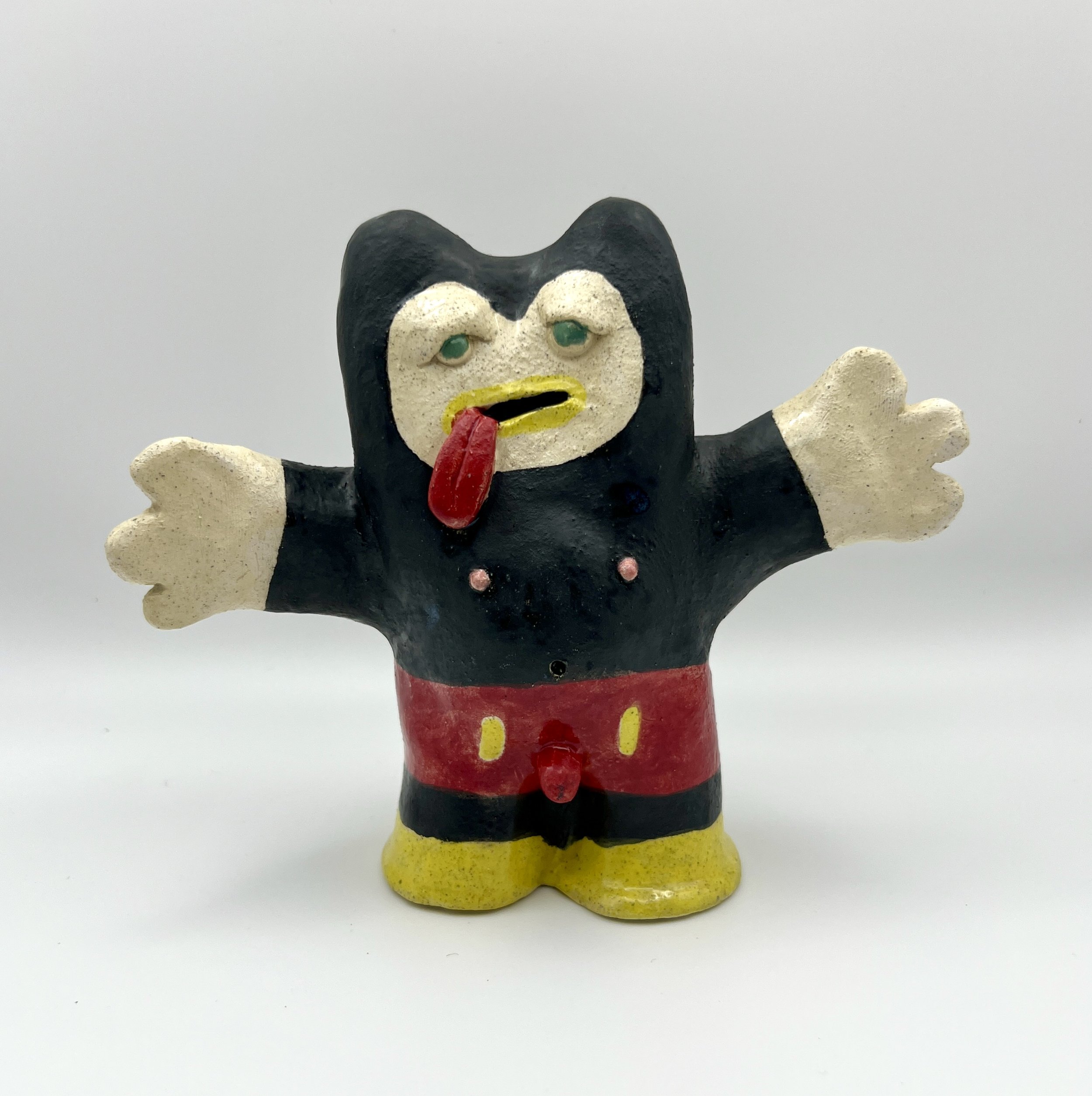 LICKY MOUSE, glazed ceramic, 6" x 7" x 2", 2025
