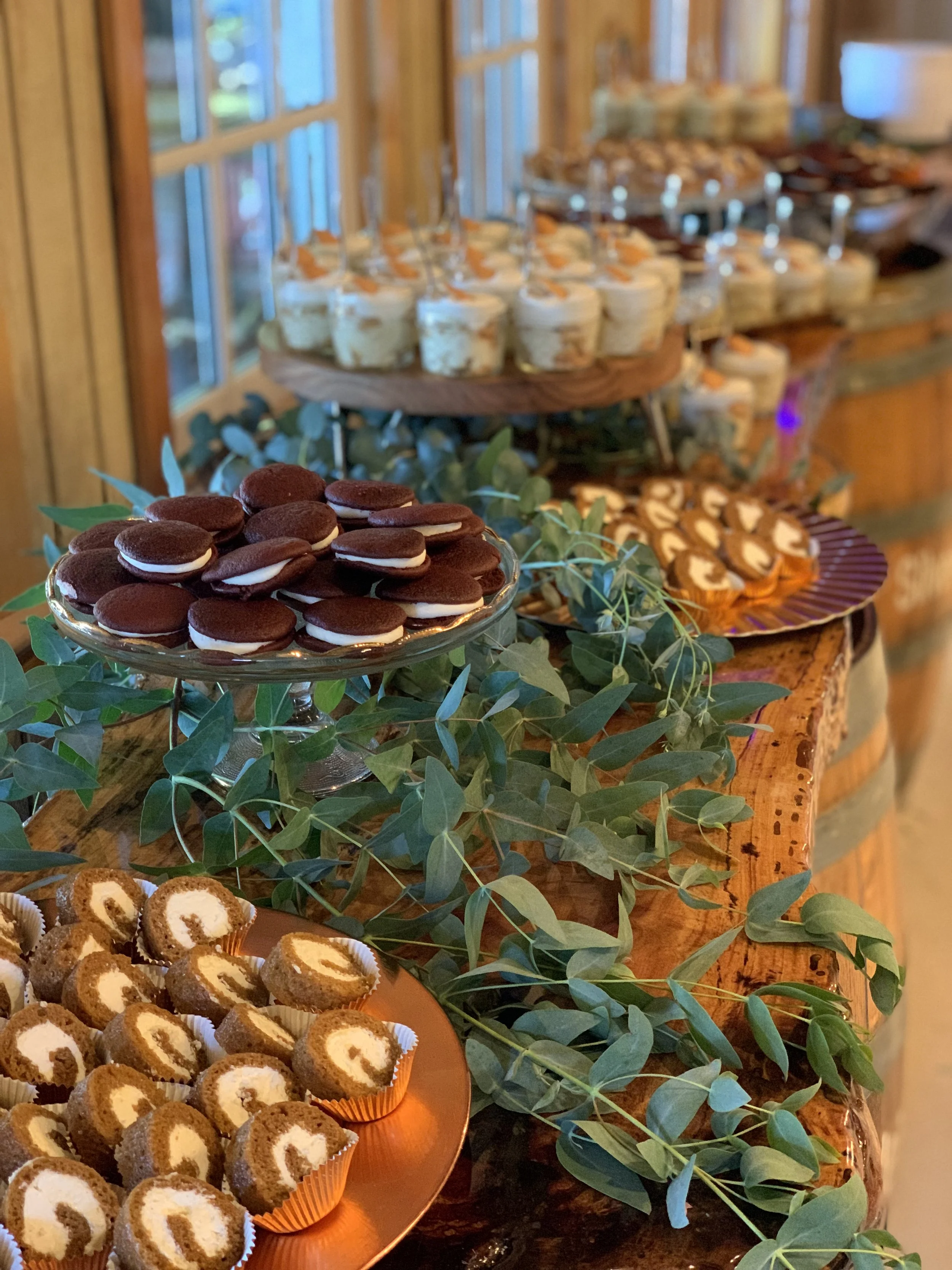 glass, metallic & wood tone dessert display.jpg