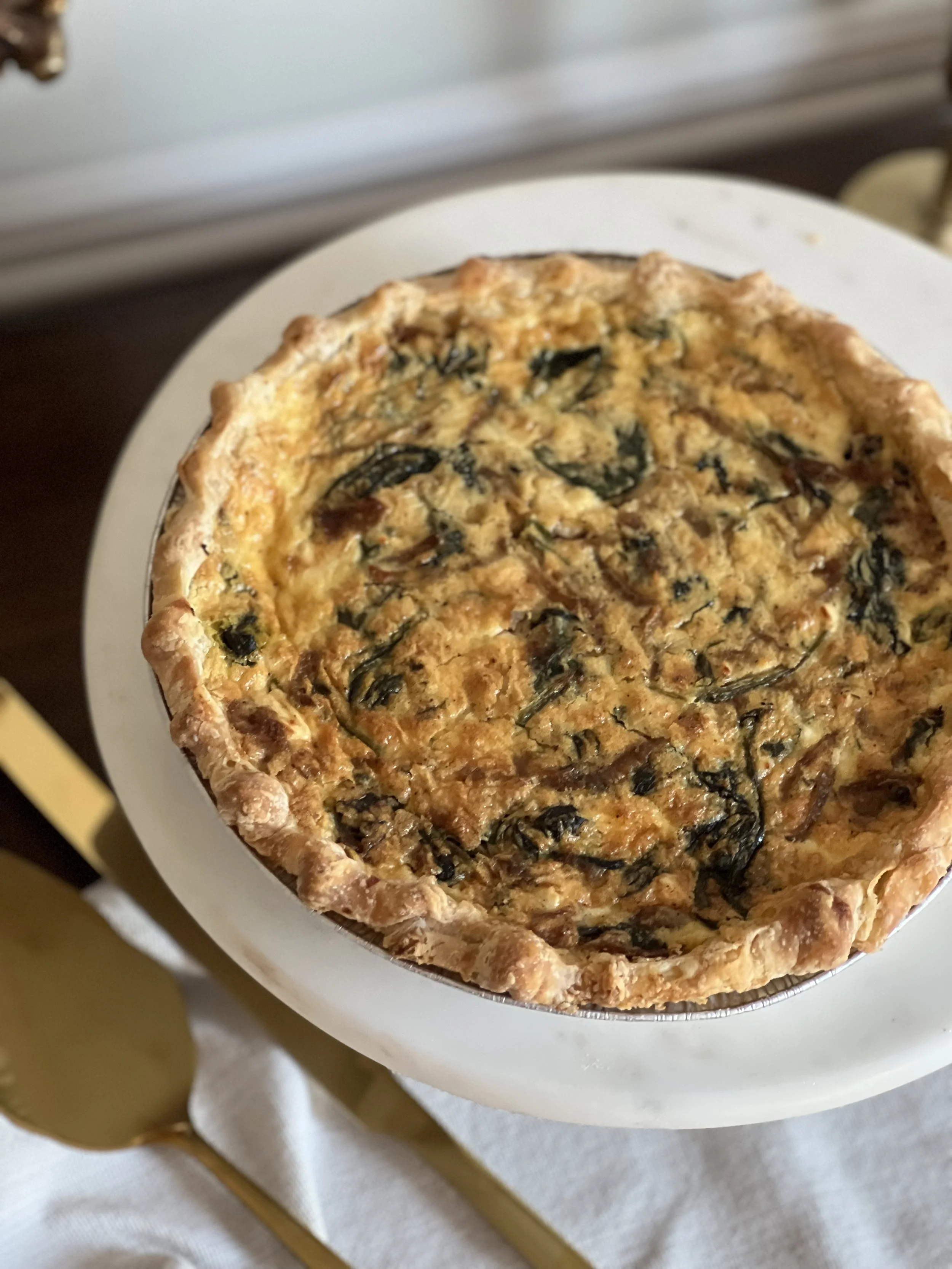 Spinach Feta Quiche — Blush Baking Co.