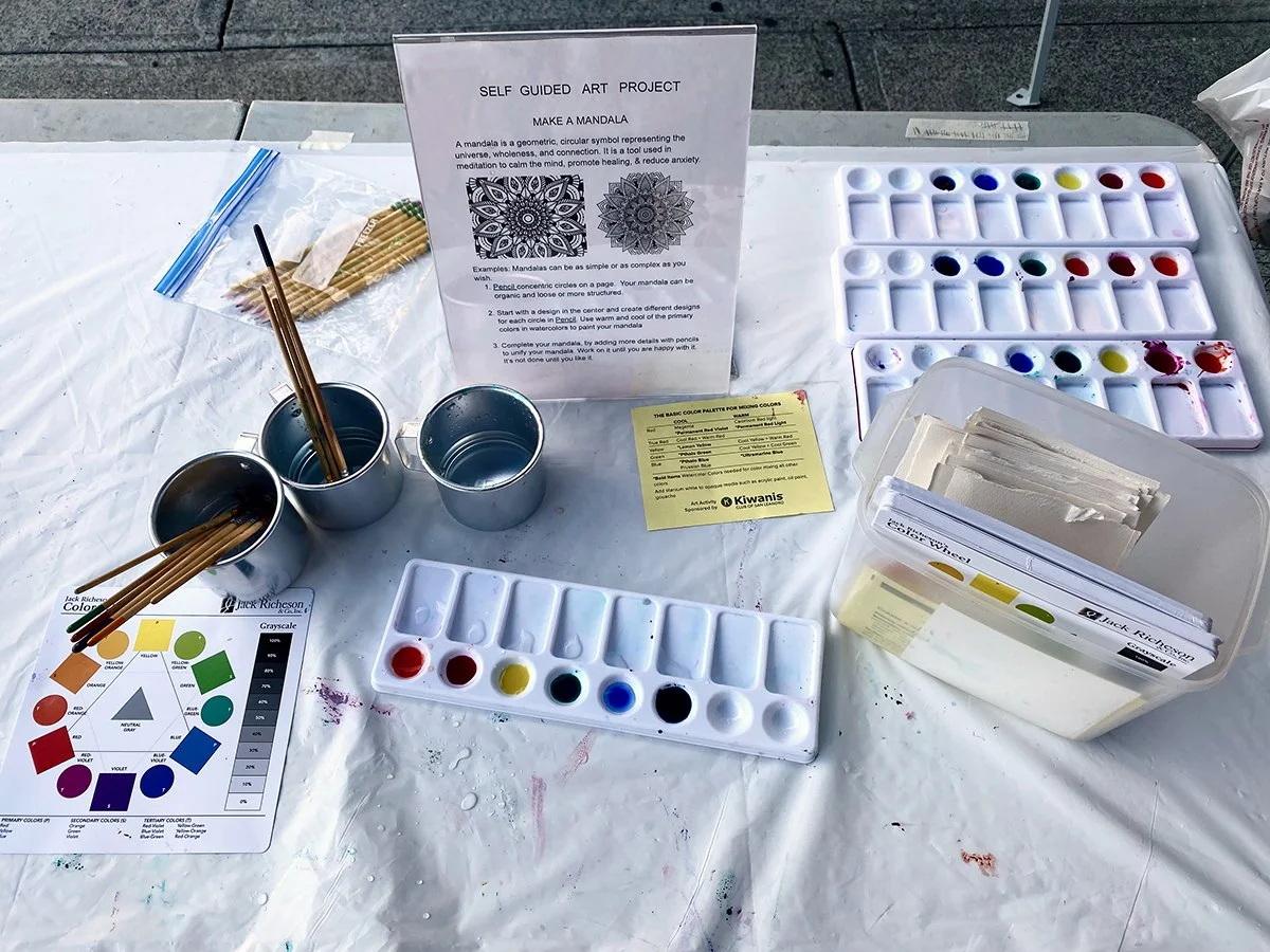 August Second Friday Art Activity Table