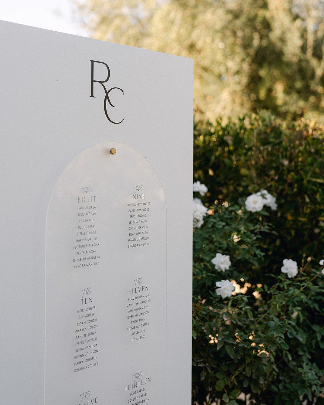Perfectly polished with a modern twist 🖤✨⁠
⁠
Pictured: @roseandwrench 6ft. panel with a frosted acrylic standoff, attached with gold hardware⁠
⁠
⁠
VENDOR DREAM TEAM:⁠
Wedding Planner:@shealindsayevents⁠
Venue + Catering + Bartending + Accommodations