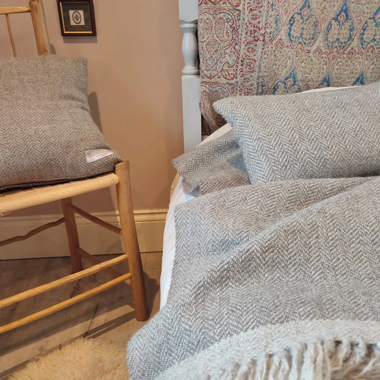 &bull; MOORSTONE &bull; The new Homeware Collection is getting a lot of love at @farnhammaltingscraft this weekend. It's exciting to see my handwoven cloth take on a new dimension in form of these unique #britishwool Blankets and Cushions. 

I love h