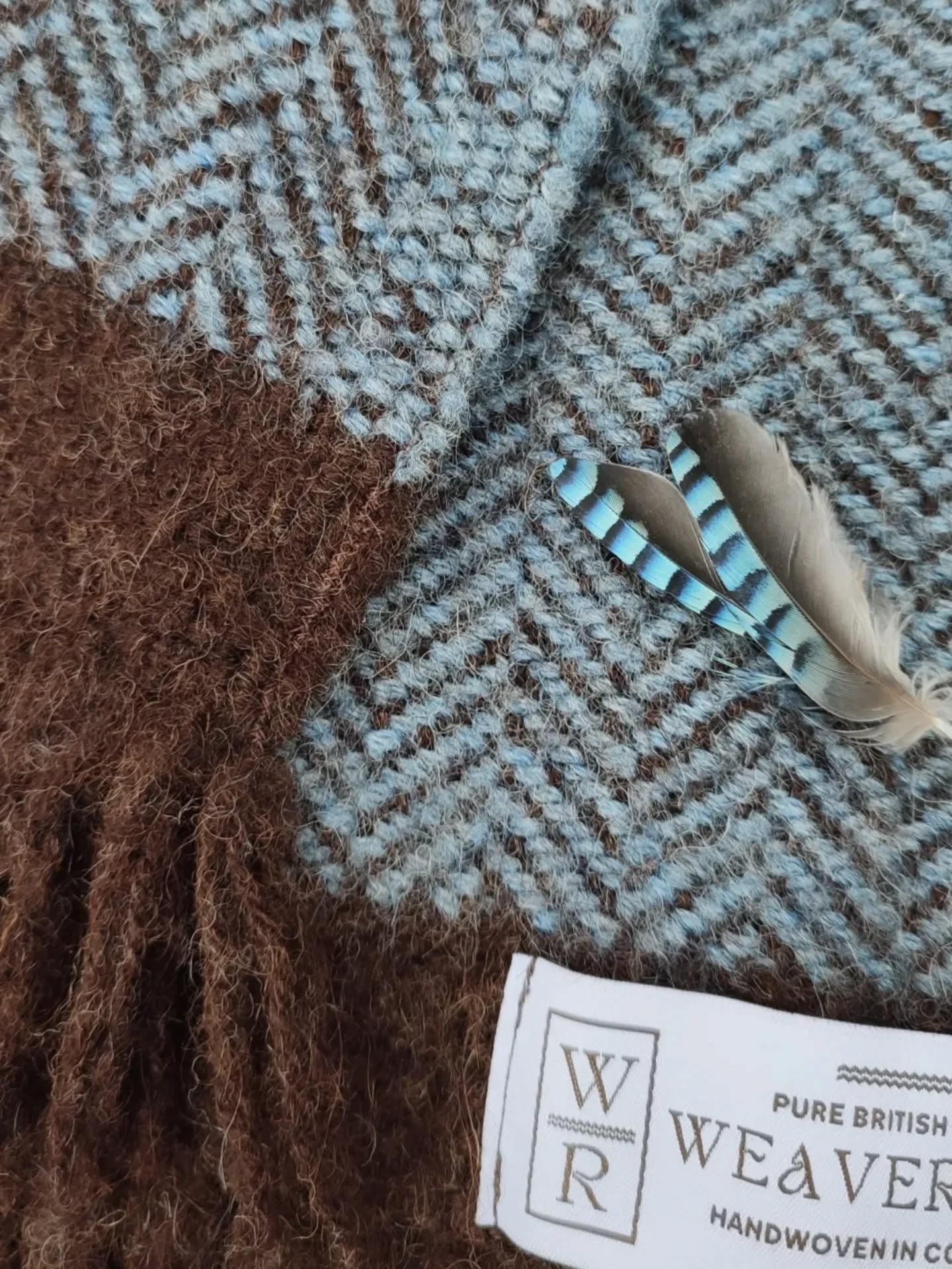 &bull; BLUE JAY &bull; on the loom today. The first weave since moving into my studio. The striking electric blue flash of the underwing of the Eurasian Jay. The tender of acorns, the gardener of forests. Always busy, always a gift to see one at work