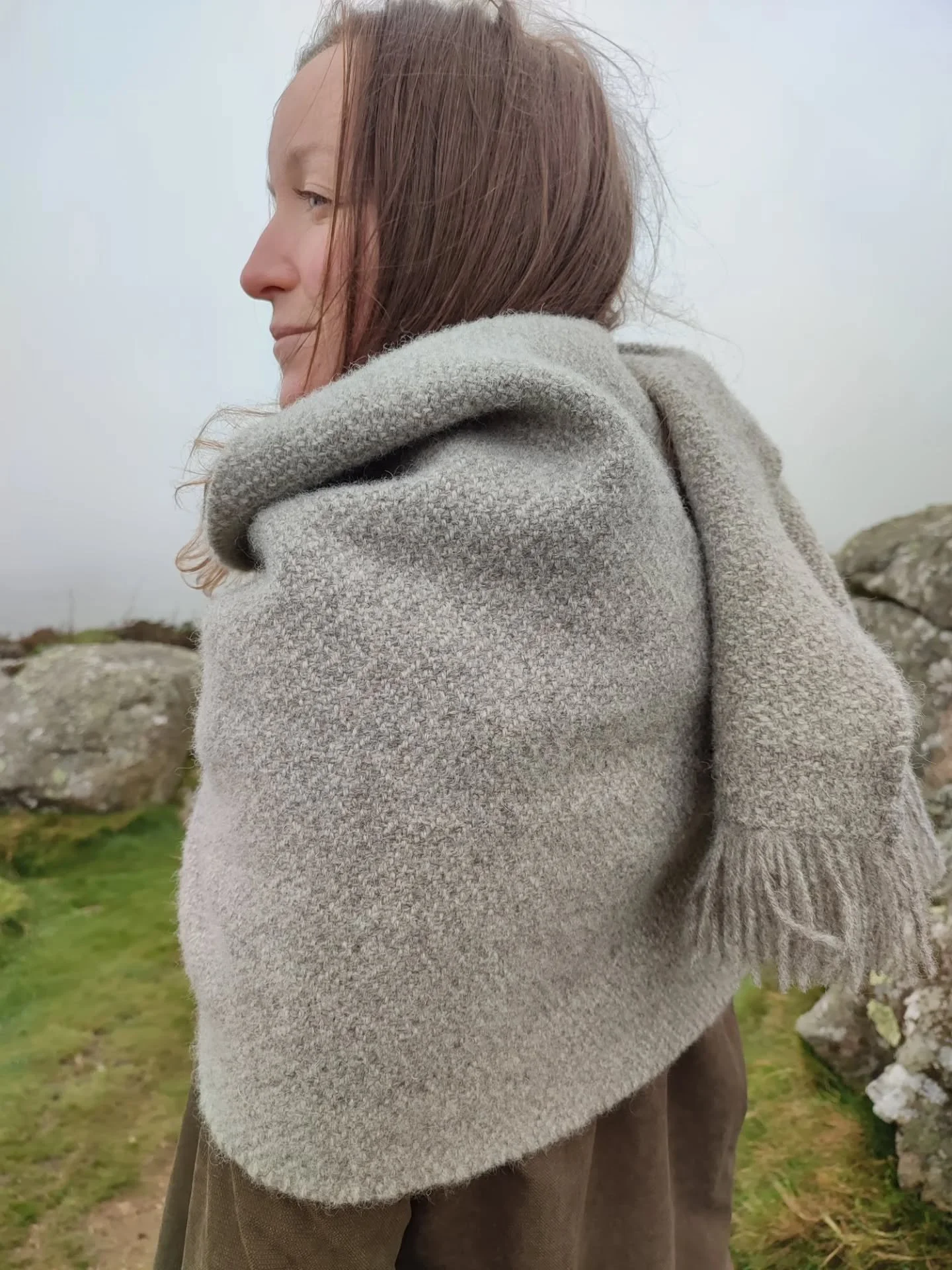 &bull; ELVEN ~ Elements in Cornish &bull; Inspired by the elements found in granite, Feldspar, Mica and Quartz.

Handloom woven of pure soft undyed Cornish wool on a homemade loom. An ode to the Granite Women. 

This finite limited edition wool is of
