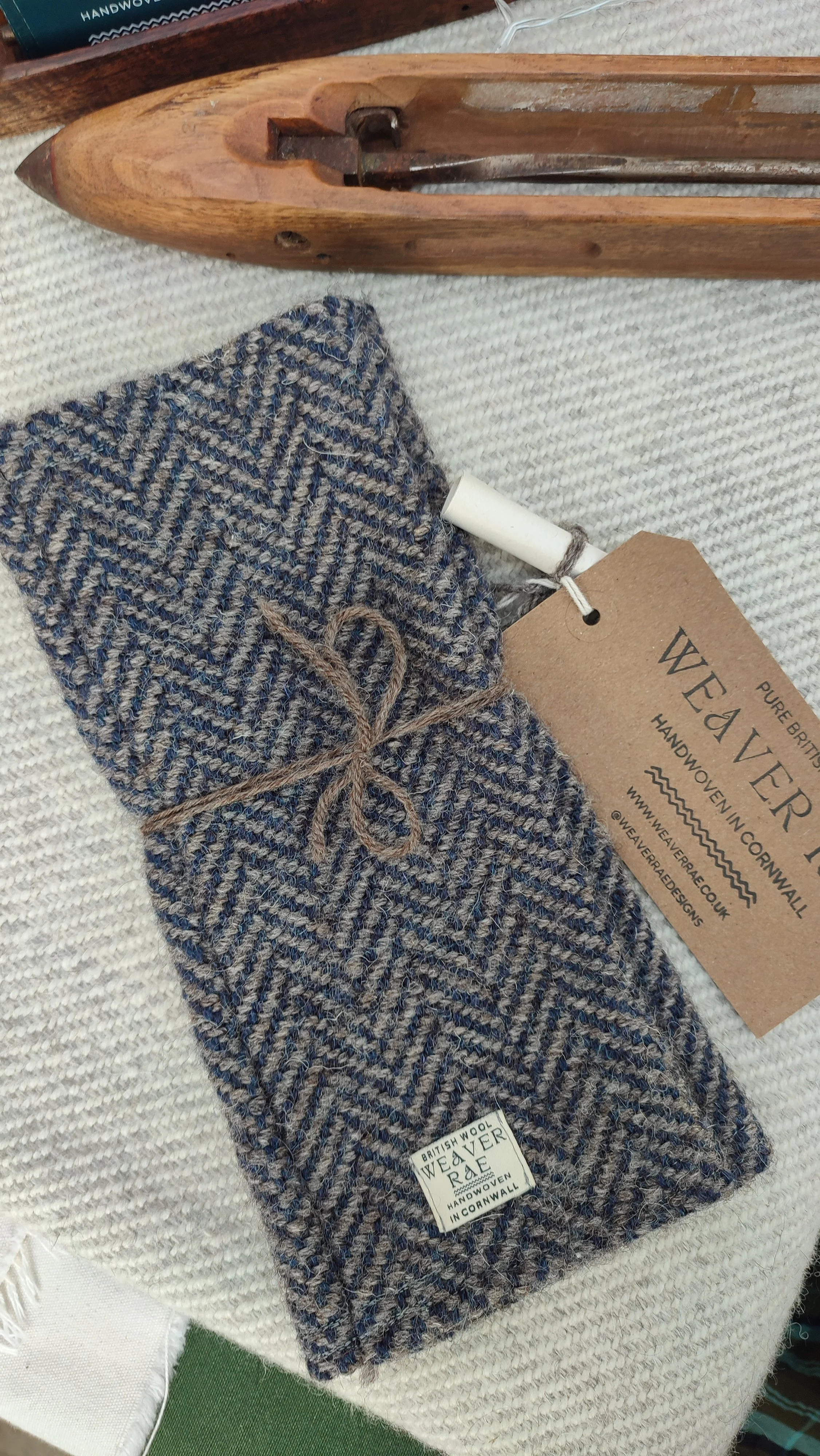 Leviathan Handwoven Fingerless Mitts Weaver Rae British Wool 2.jpg