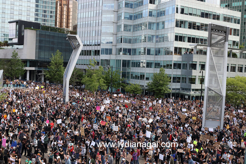 Vancouver crowd at Black Lives Matter rally